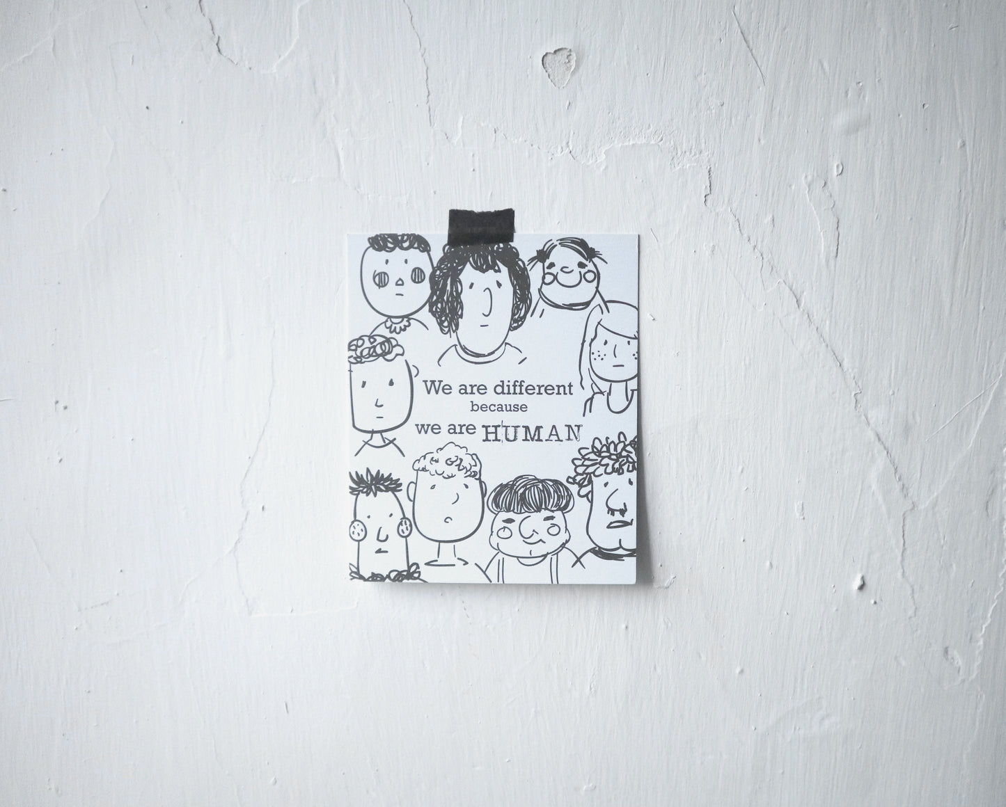 We are Different Because We are Human Message Card