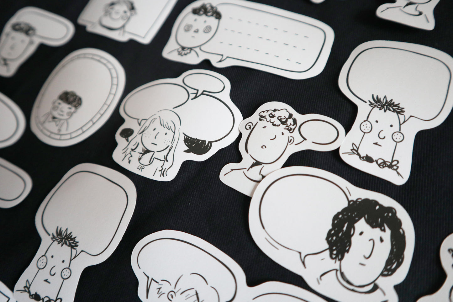 Doodle People Speaking Bubbles Sticker Pack