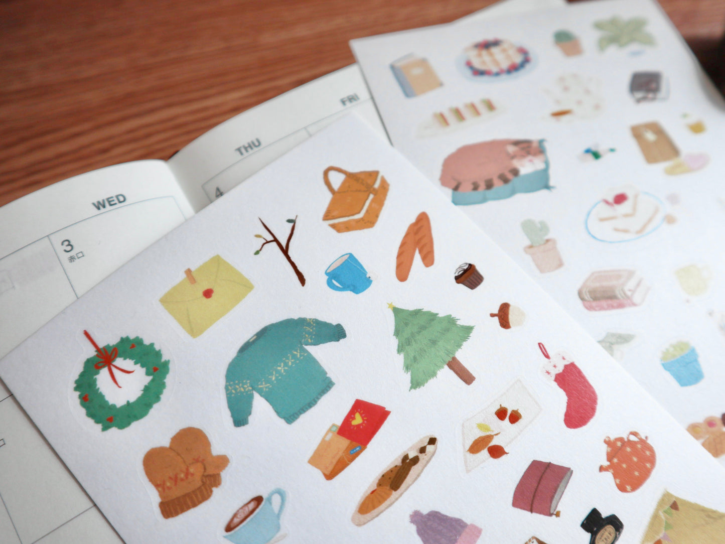 Christmas Theme Diecut Sticker Sheet