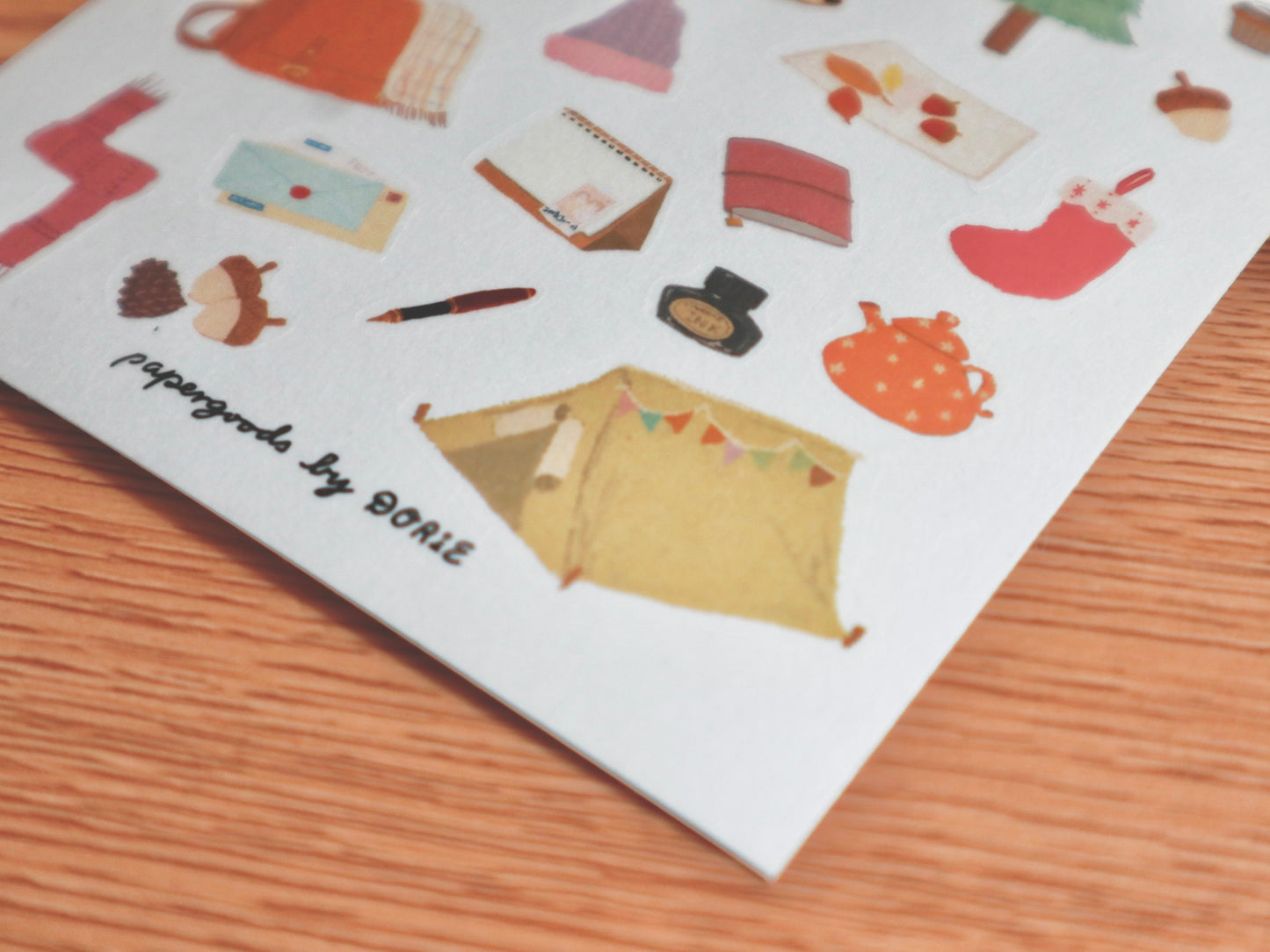 Christmas Theme Diecut Sticker Sheet