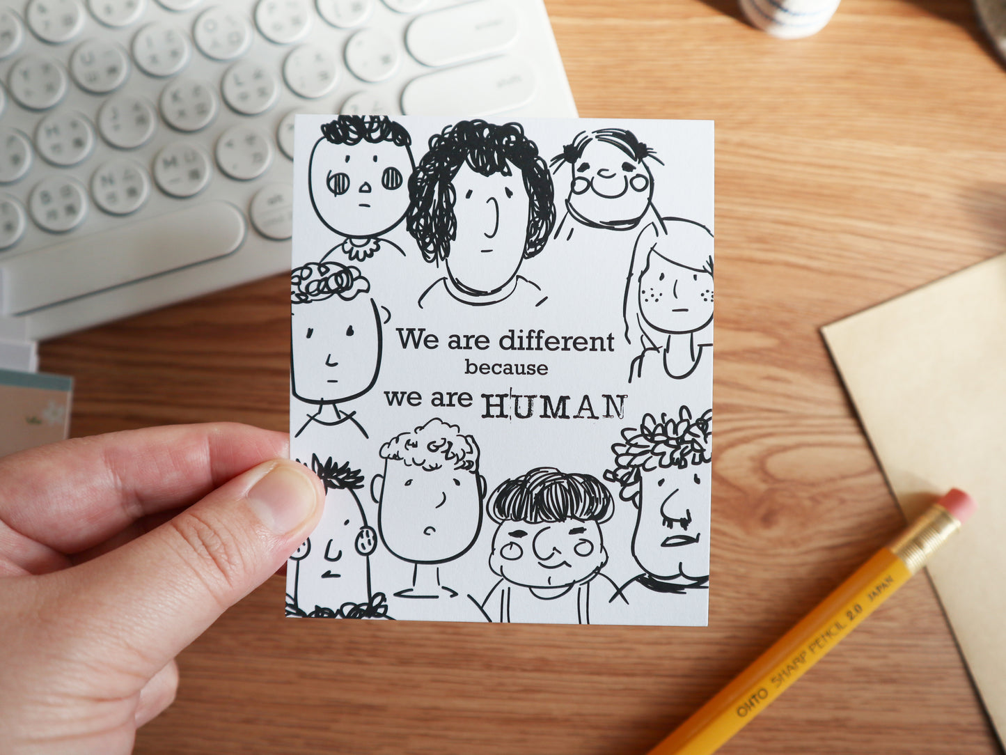 We are Different Because We are Human Message Card