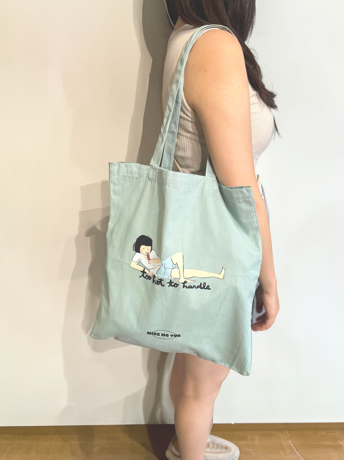 Miss Ng Yuk Too Hot to Handle Green Tote Bag