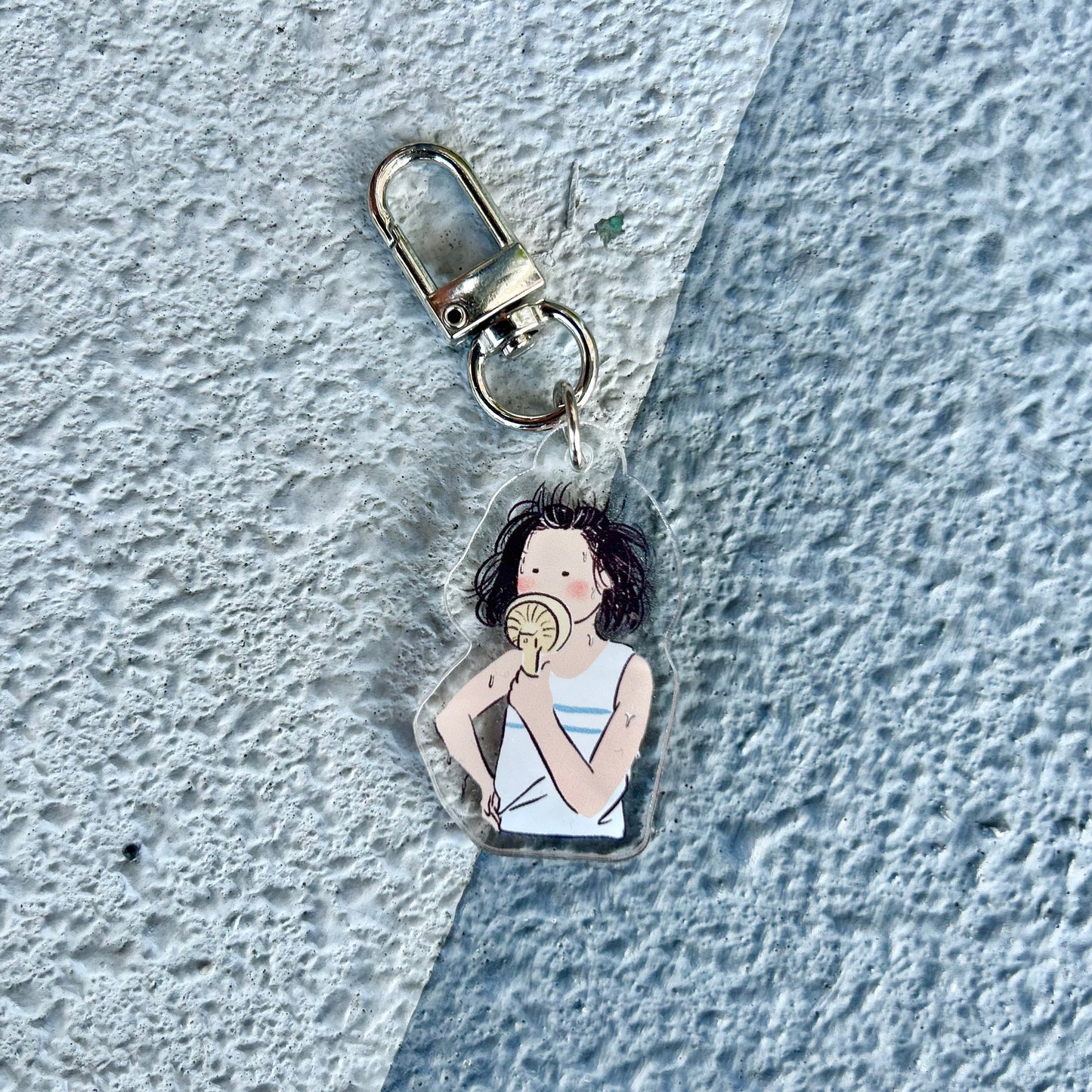 Miss Ng Yuk Mini Fan Keychain