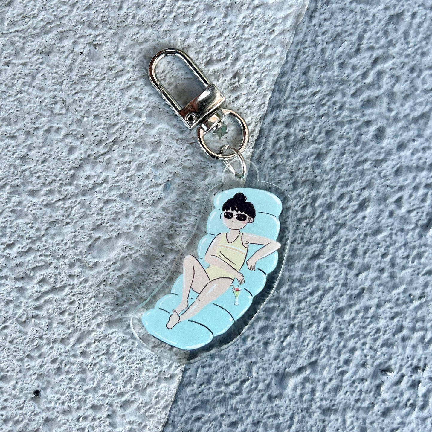 Miss Ng Yuk Floating Bed Keychain