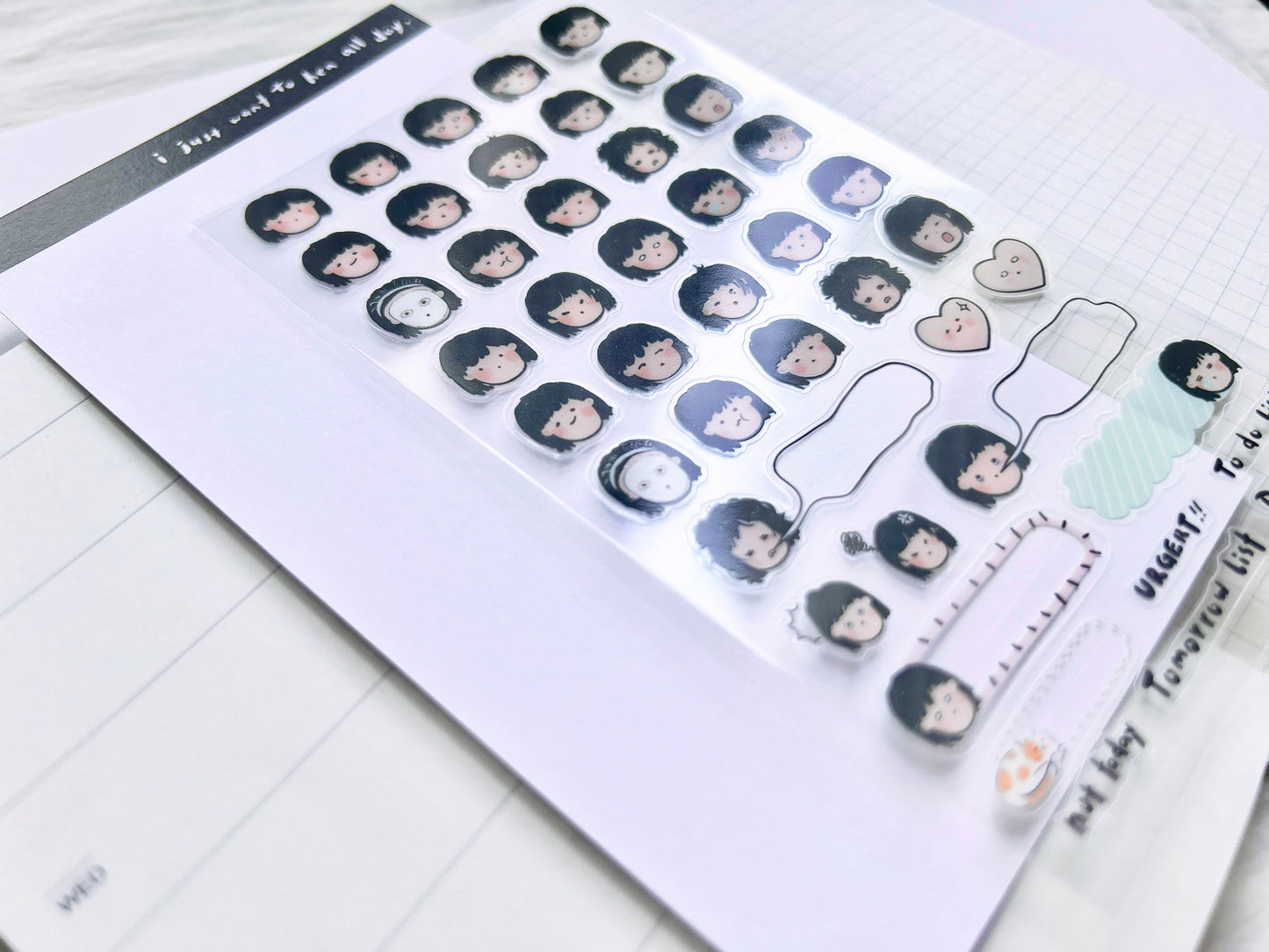 Miss Ng Yuk Sticker Sheet Vol.6 Daily Emotions Clear Sticker