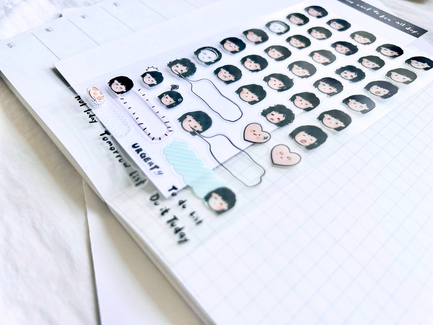Miss Ng Yuk Sticker Sheet Vol.6 Daily Emotions Clear Sticker