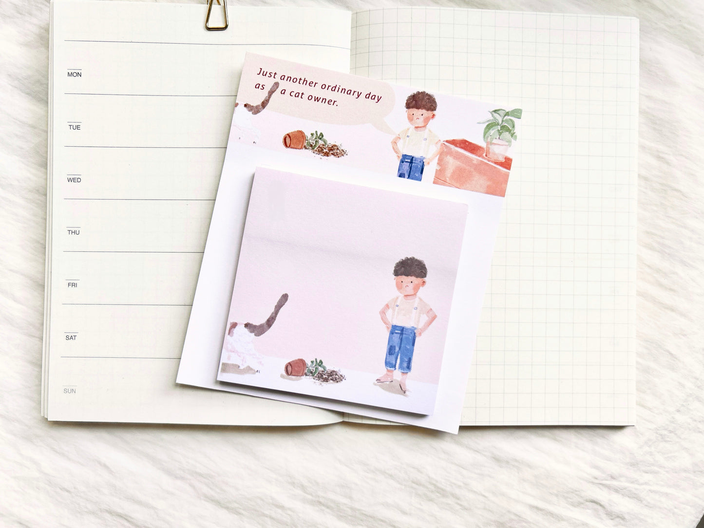 Cat Owner's Ordinary Day Memo Pad