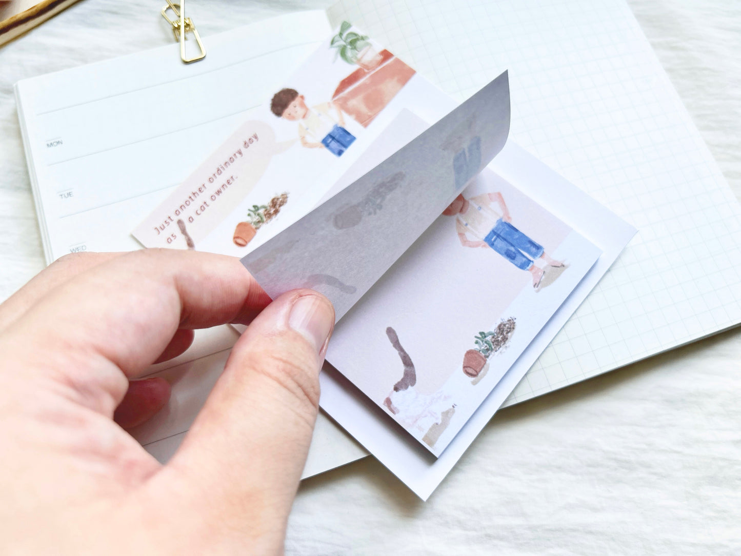Cat Owner's Ordinary Day Memo Pad