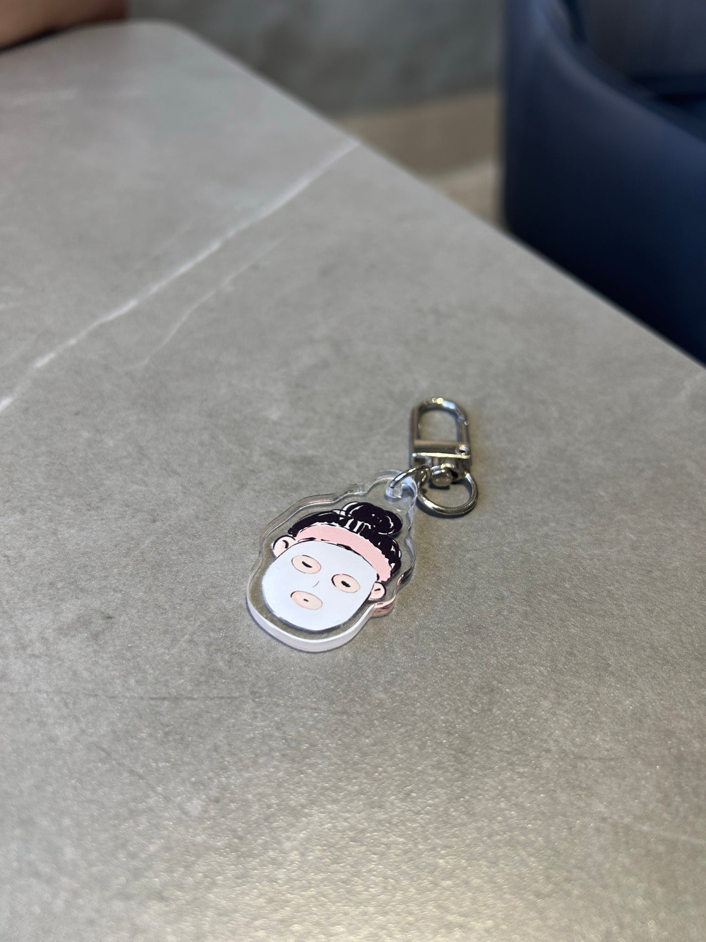 Miss Ng Yuk Applying Mask Keychain