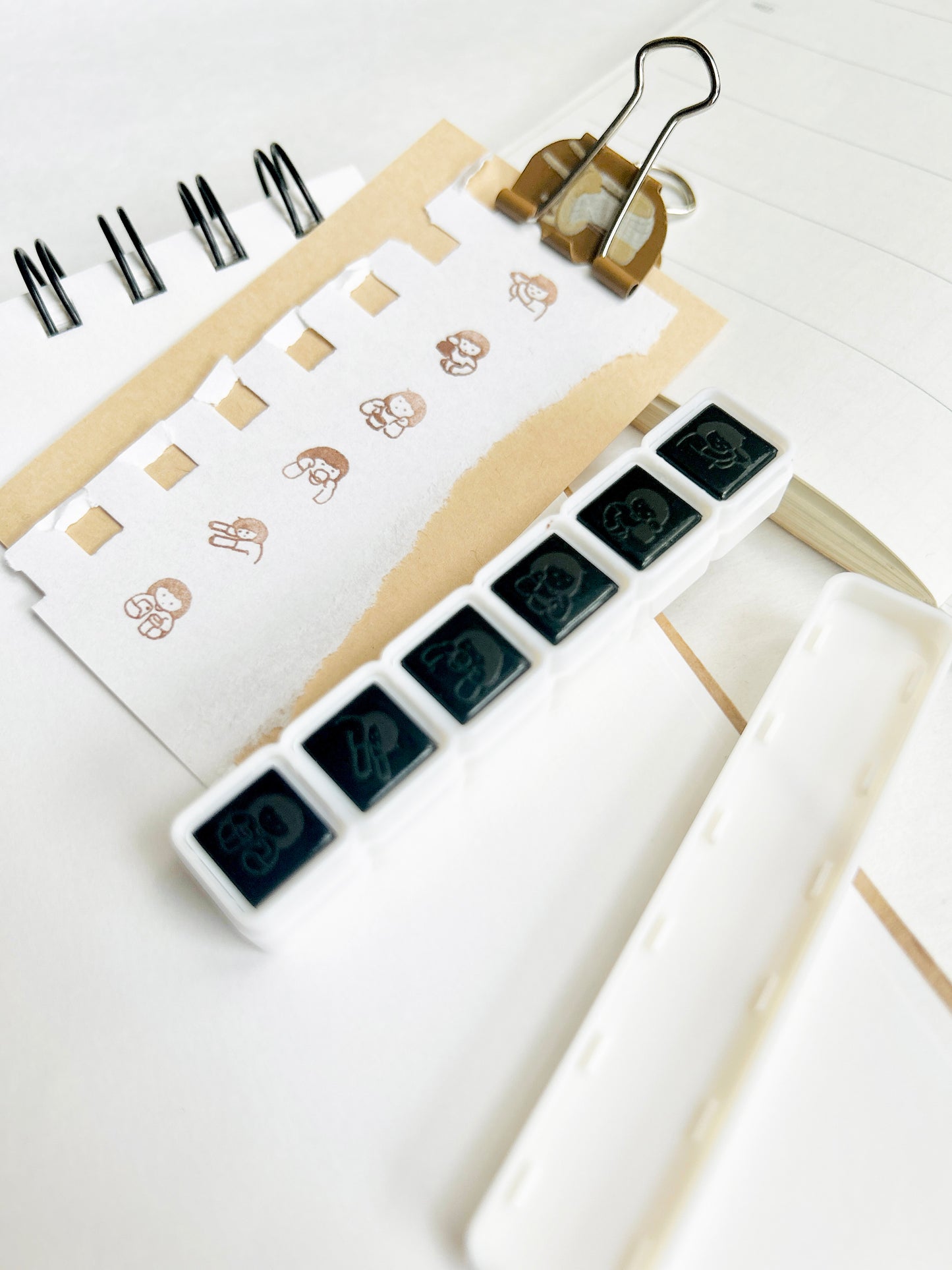 Miss Ng Yuk 6 in 1 Push-Button Stamps | Coffee Lover
