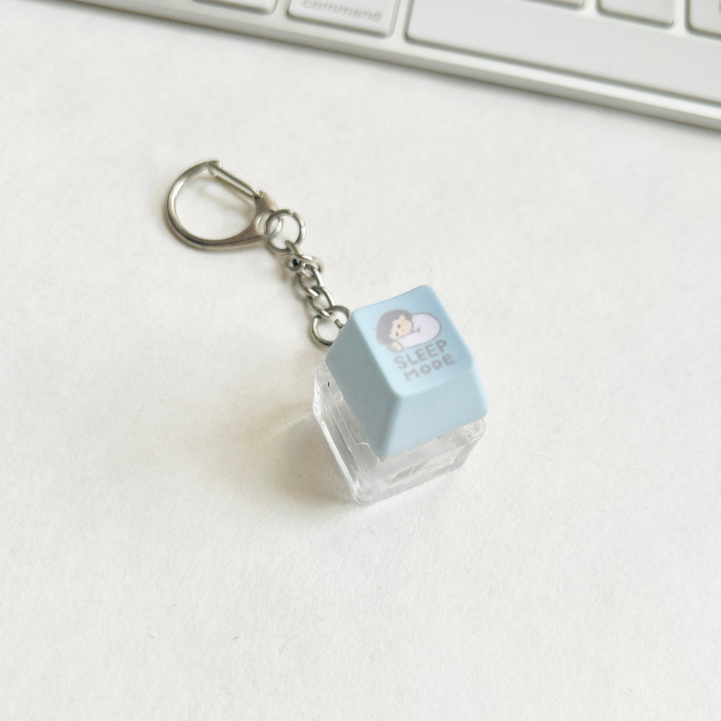 Miss Ng Yuk Keycap Clicker Glowing Keychain | Sleep Mode (Blue)