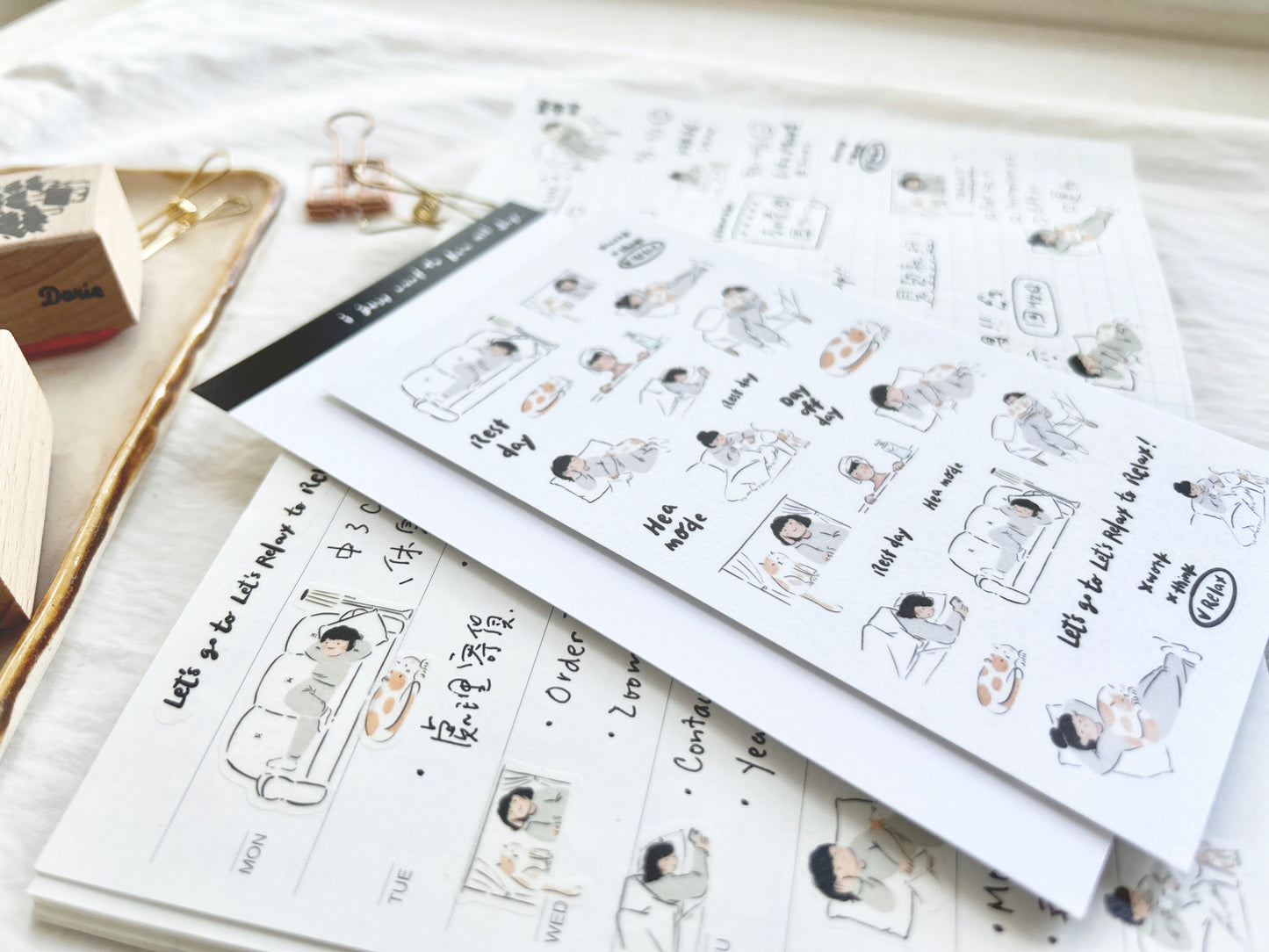 Miss Ng Yuk Sticker Sheet Vol.4 Let's Relax