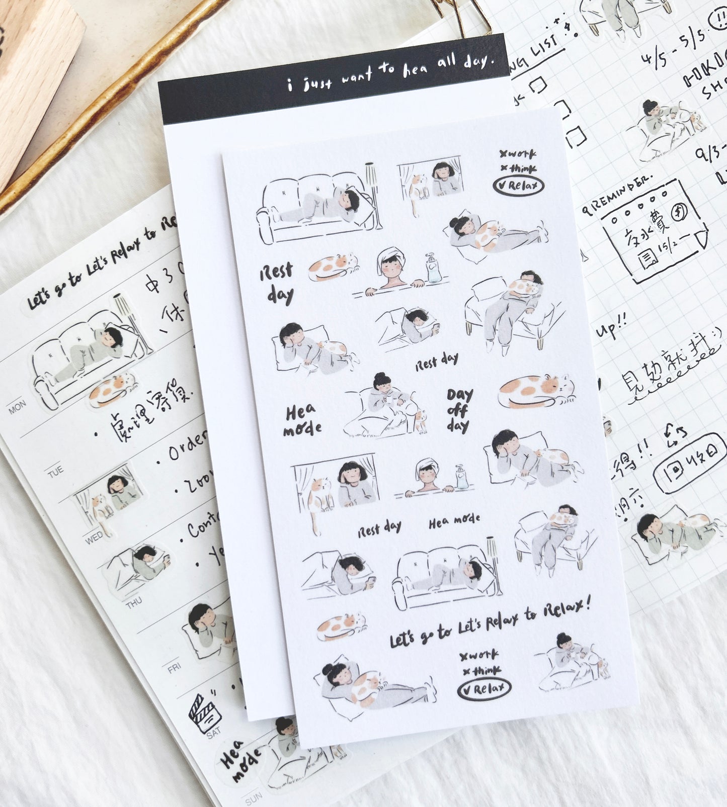 Miss Ng Yuk Sticker Sheet Vol.4 Let's Relax