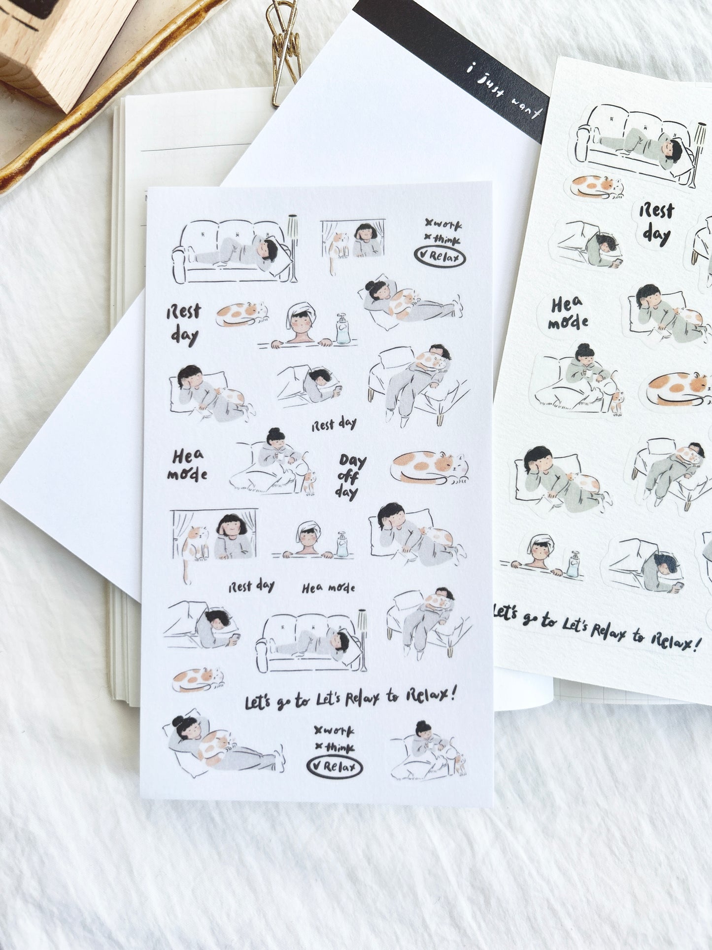 Miss Ng Yuk Sticker Sheet Vol.4 Let's Relax