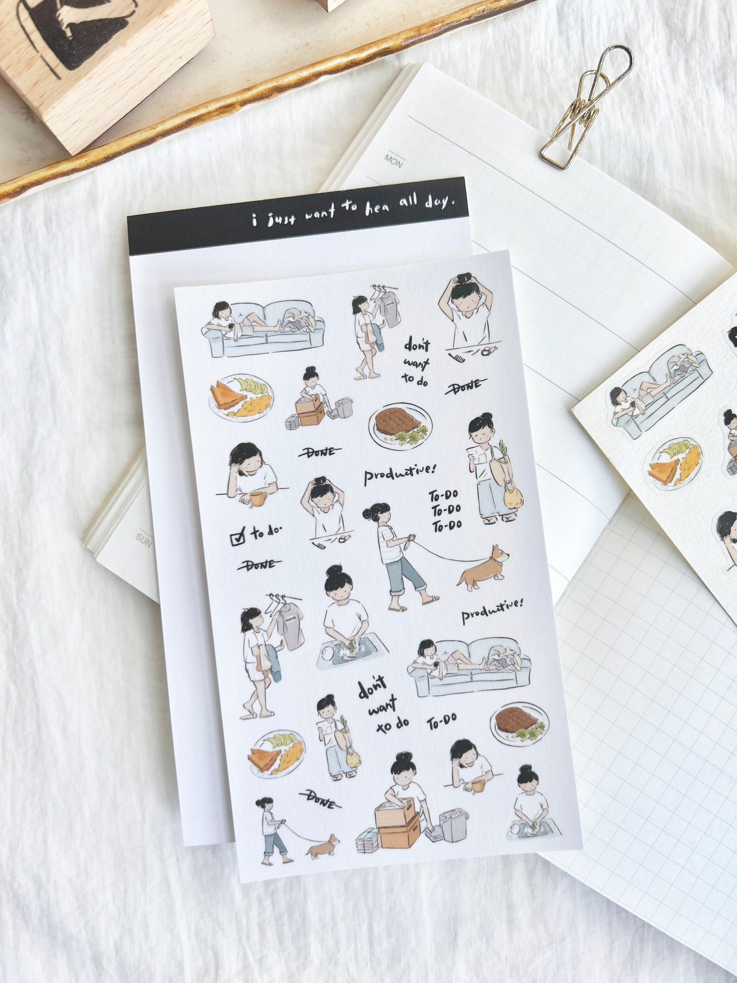 Miss Ng Yuk Sticker Sheet Vol.3 Productive Day