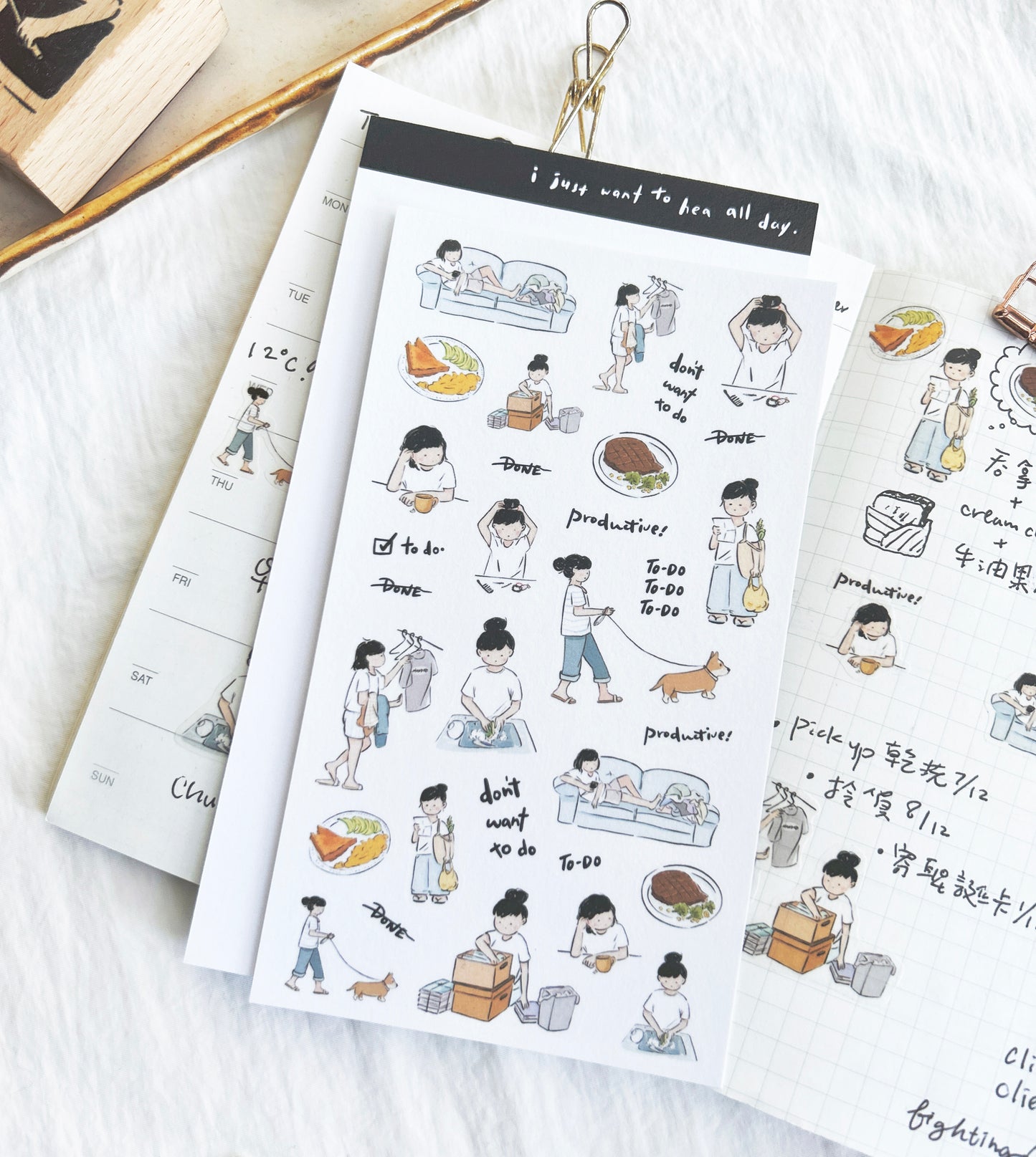 Miss Ng Yuk Sticker Sheet Vol.3 Productive Day