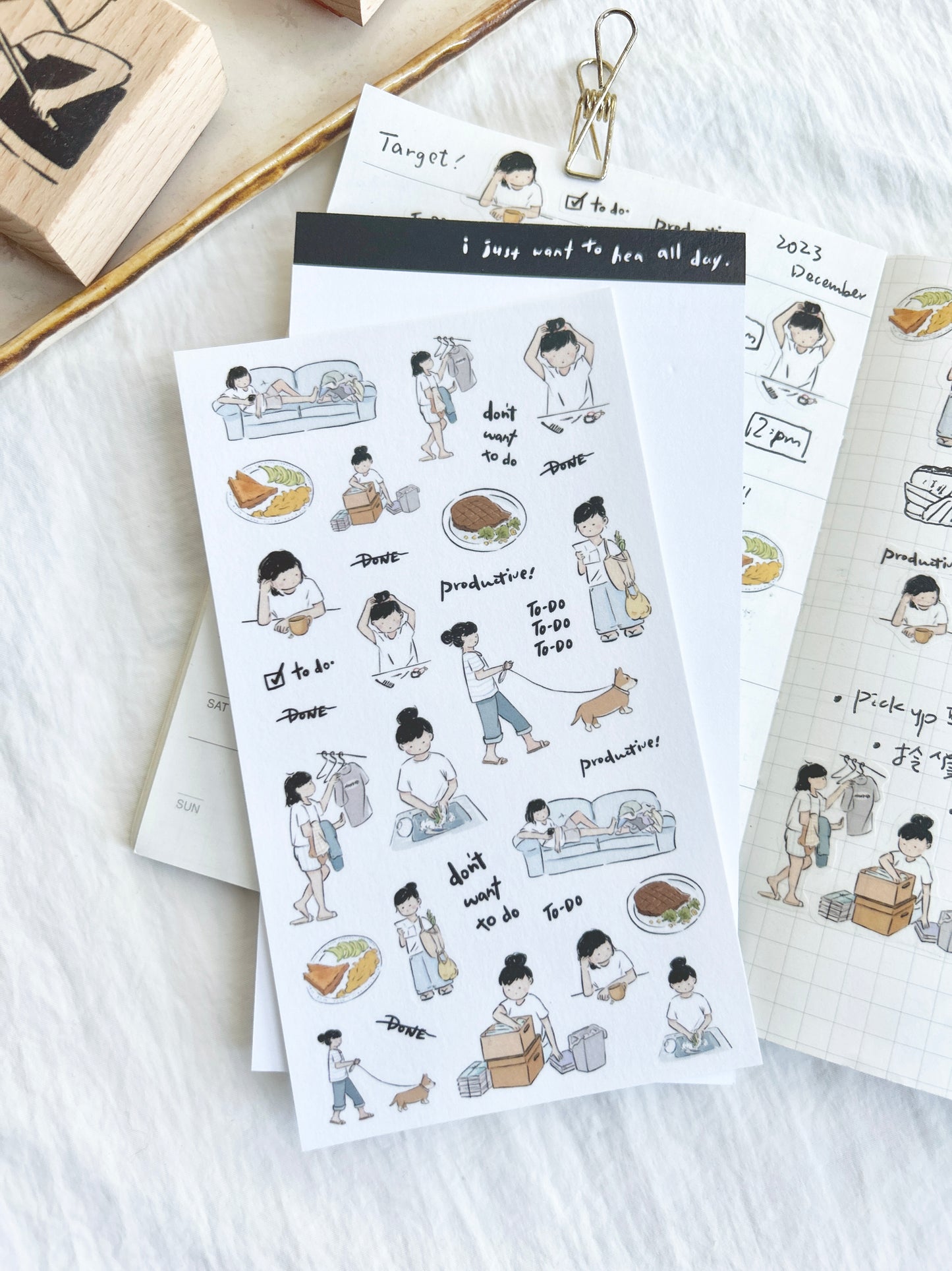 Miss Ng Yuk Sticker Sheet Vol.3 Productive Day