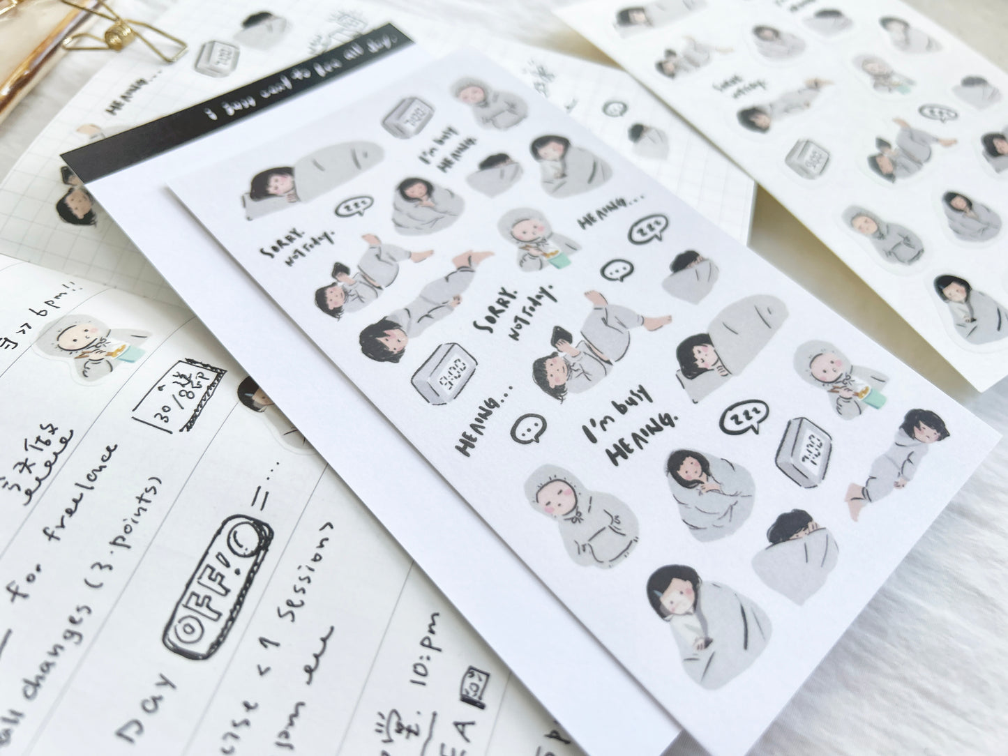 Miss Ng Yuk Sticker Sheet Vol.1 Daily life