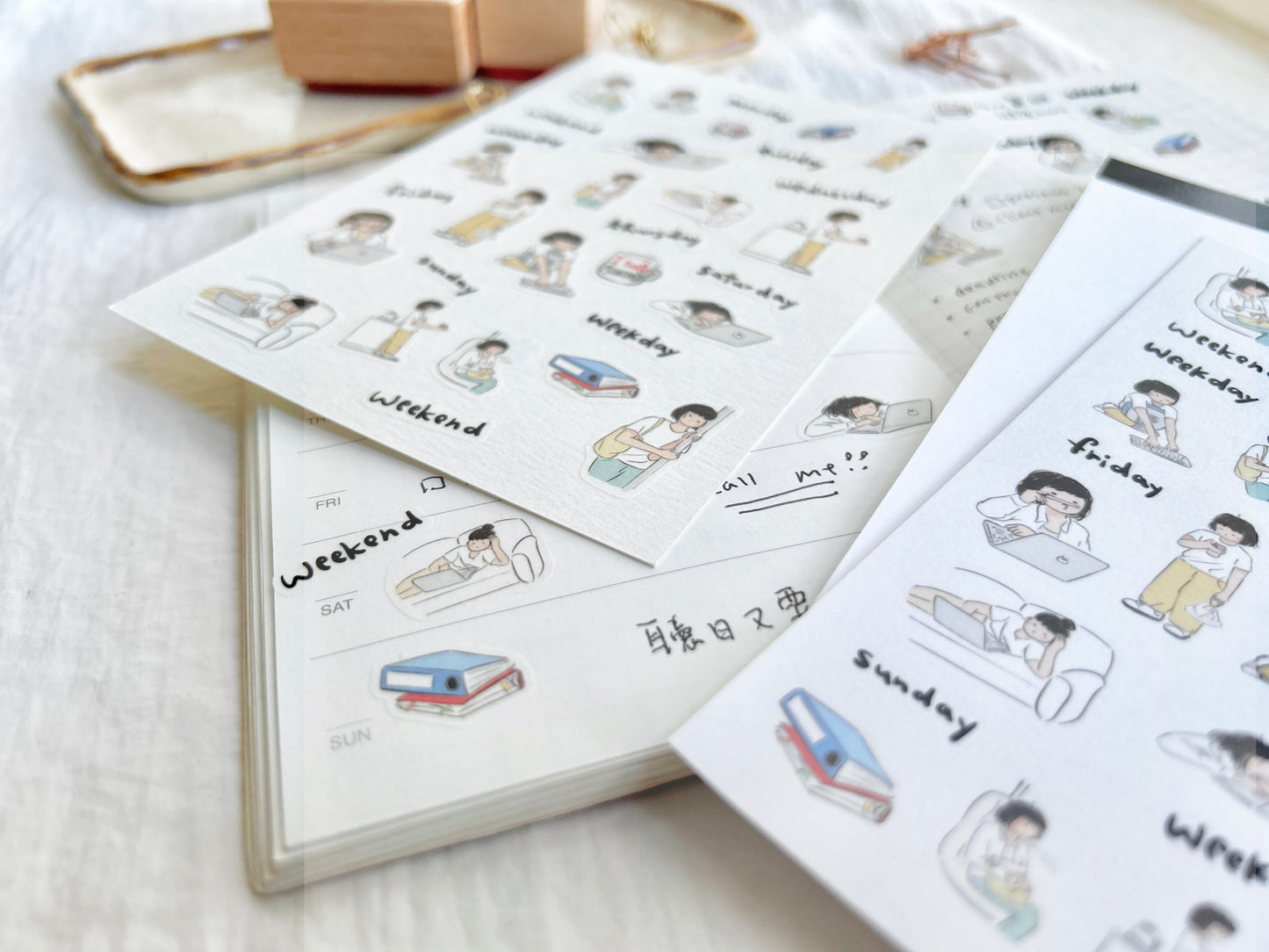 Miss Ng Yuk Sticker Sheet Vol.7 Too Sleepy to Work