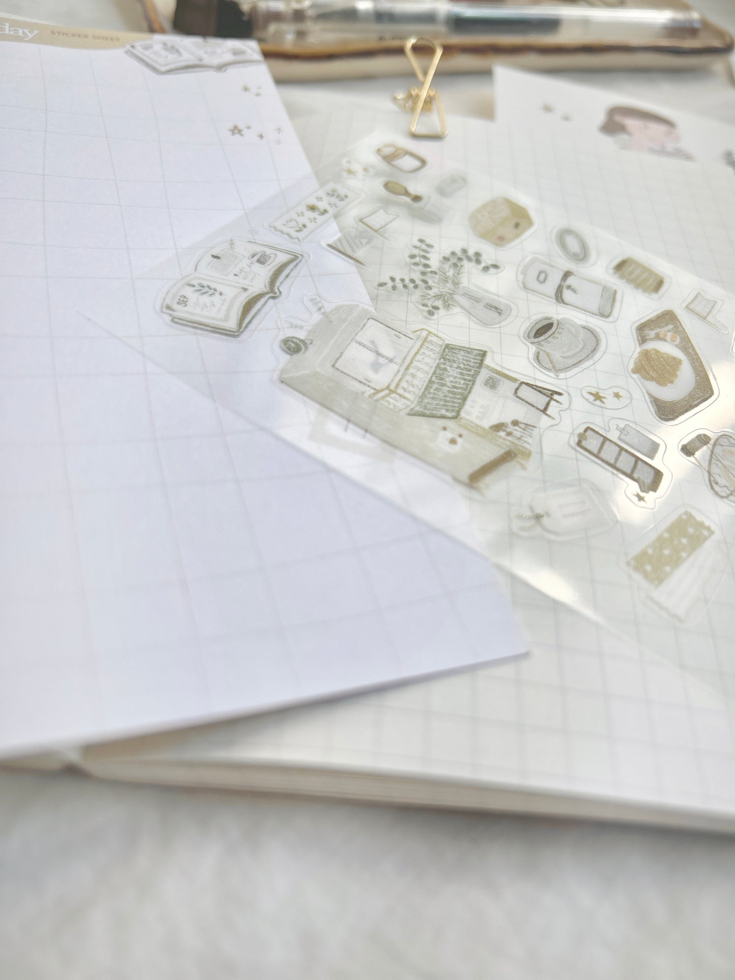 Journaling at a Café Sticker Sheet