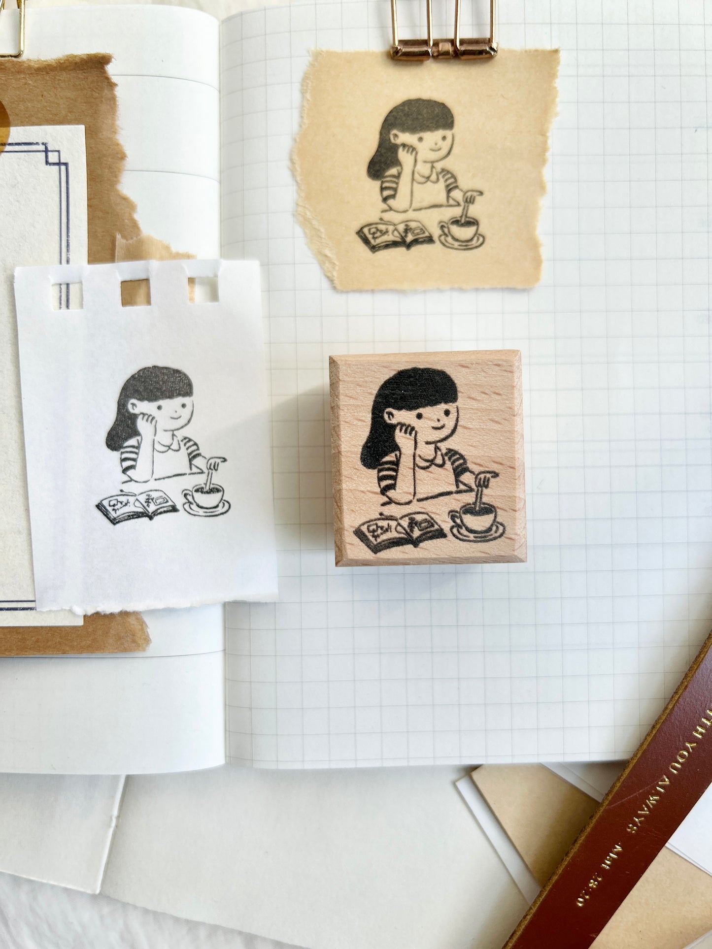 Drinking Tea Stamp