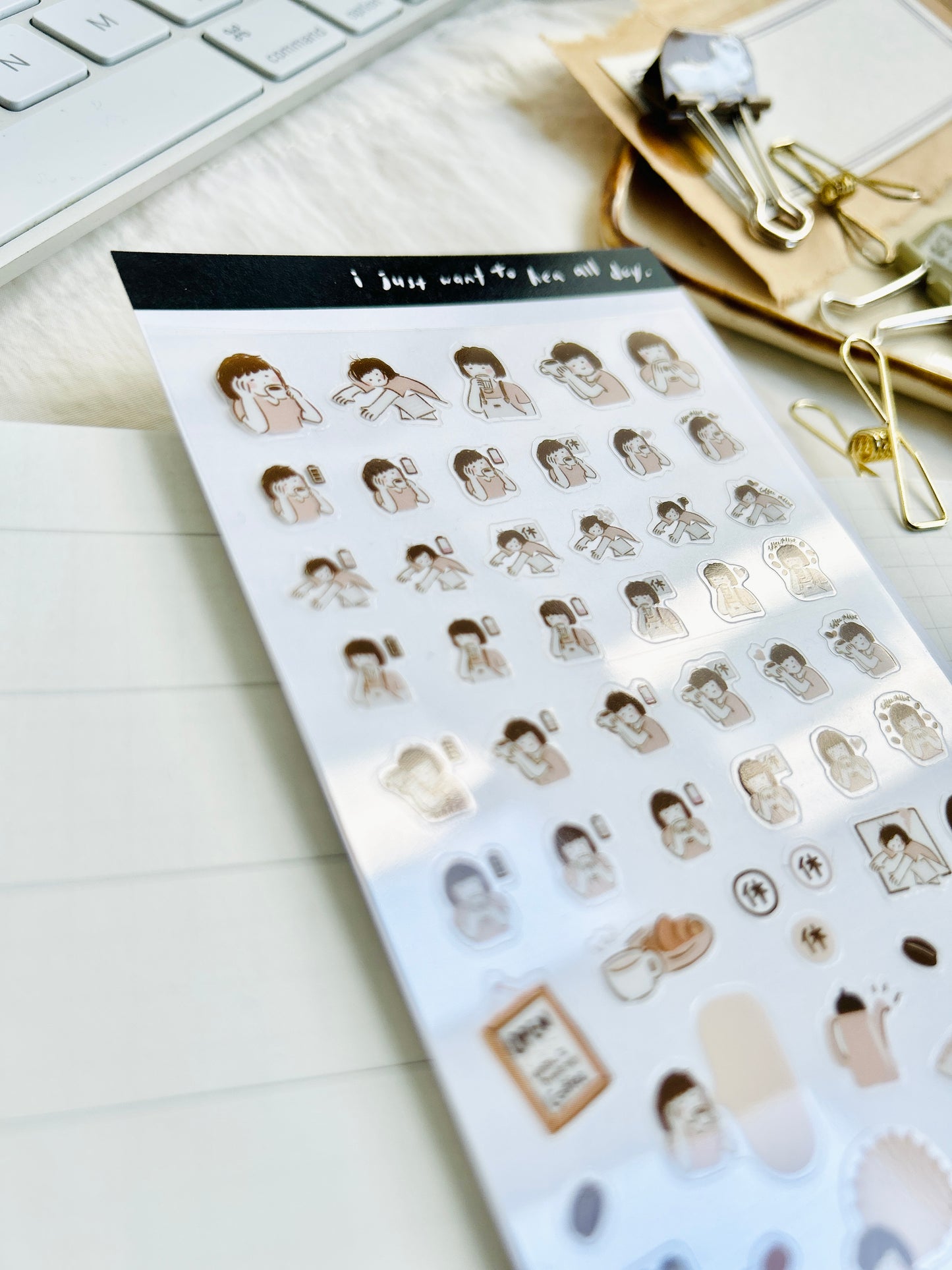 Miss Ng Yuk Sticker Sheet Vol.8 Coffee Addict