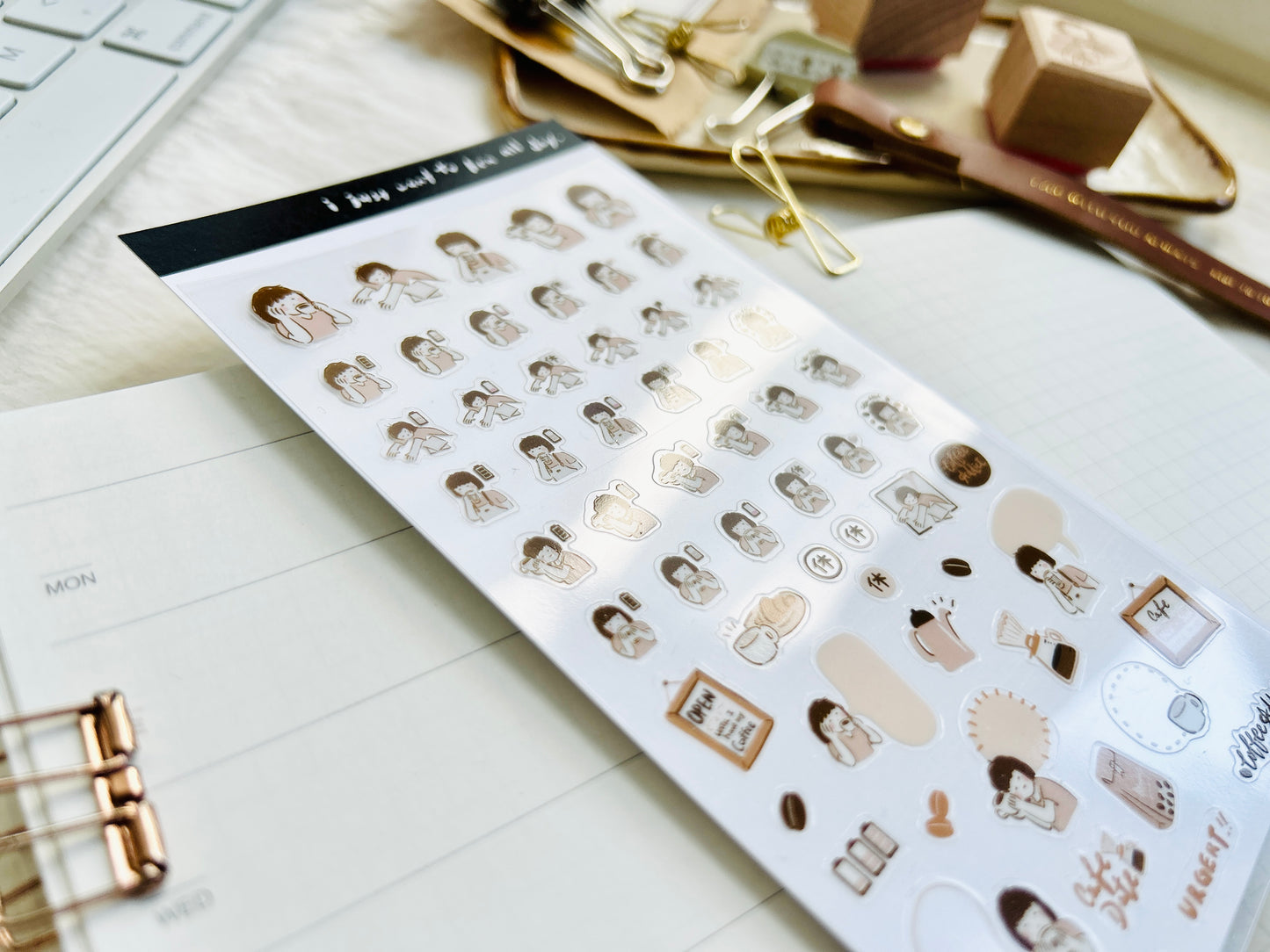 Miss Ng Yuk Sticker Sheet Vol.8 Coffee Addict