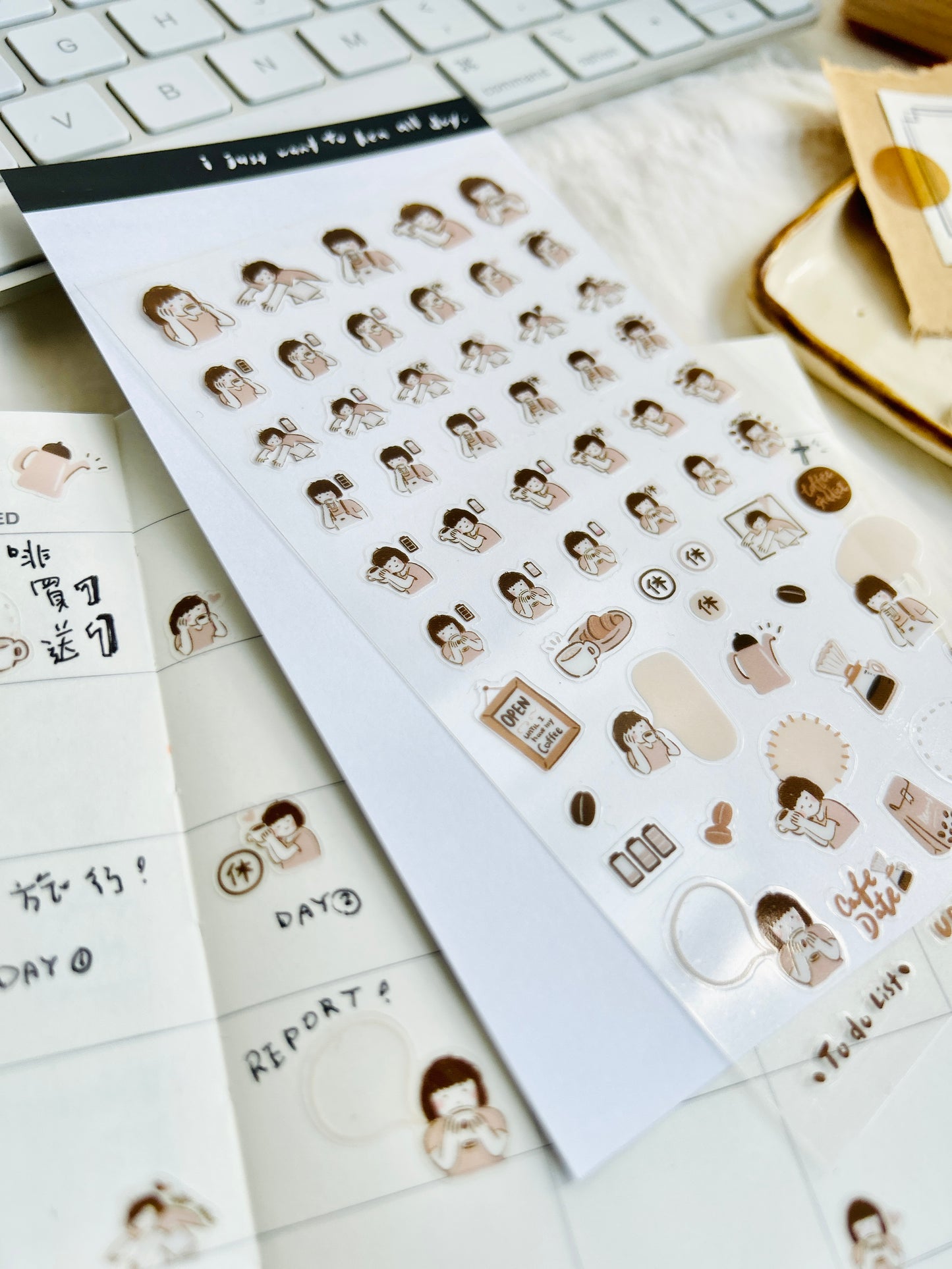 Miss Ng Yuk Sticker Sheet Vol.8 Coffee Addict