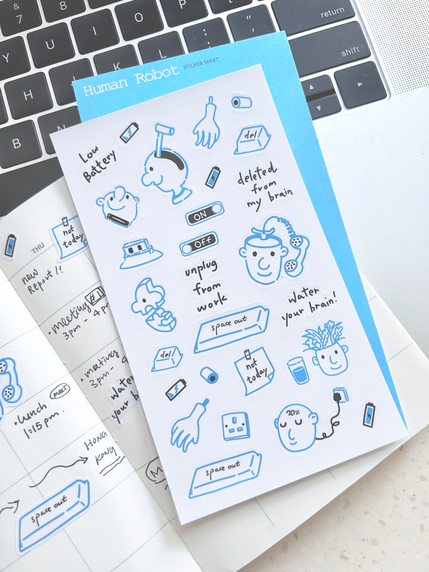 Human Robot Sticker Sheet