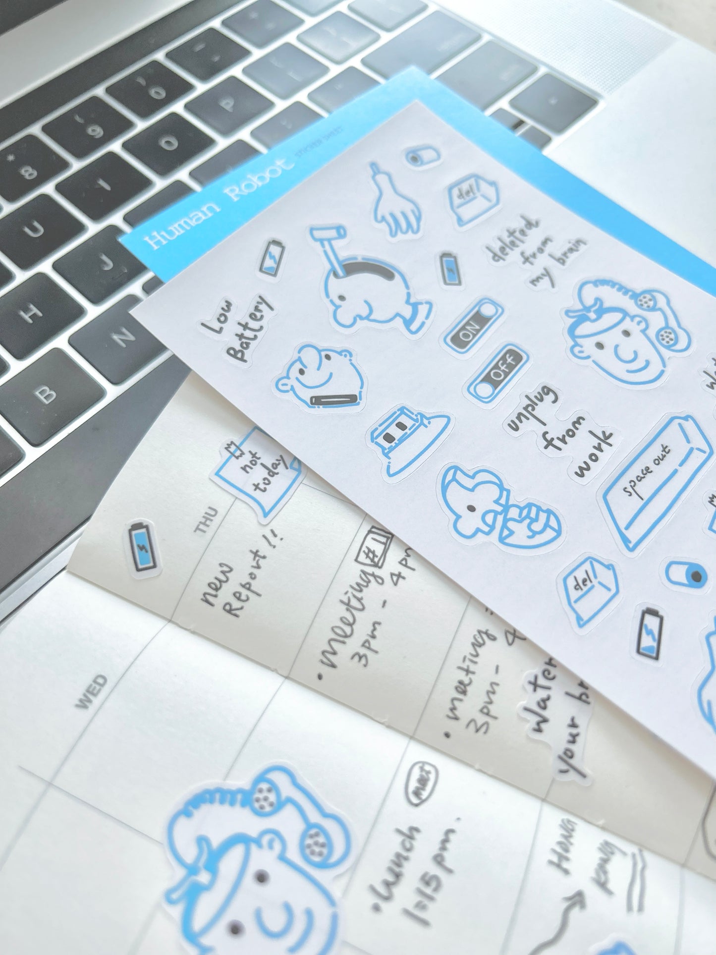 Human Robot Sticker Sheet