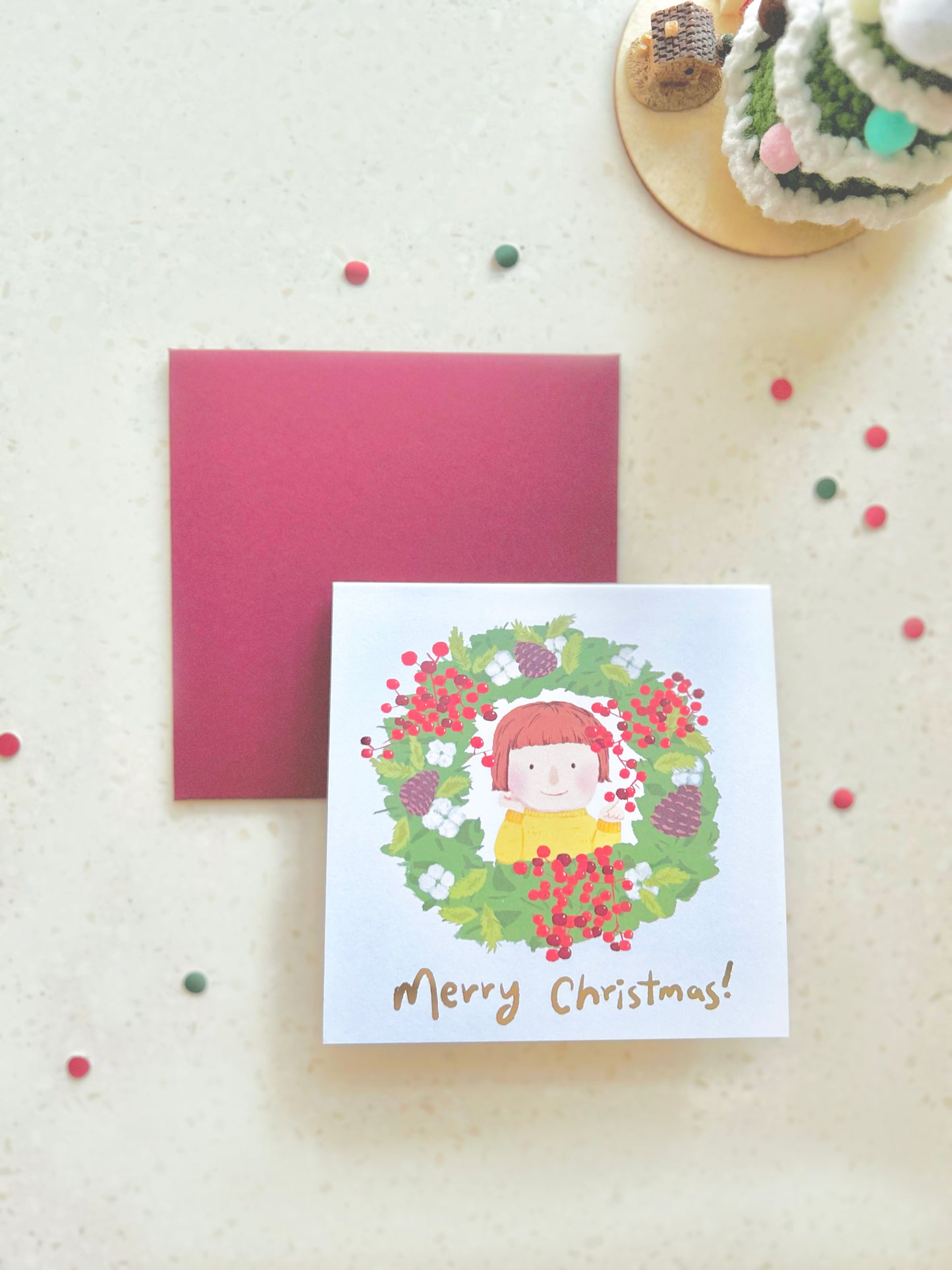 Christmas Wreath Christmas Card