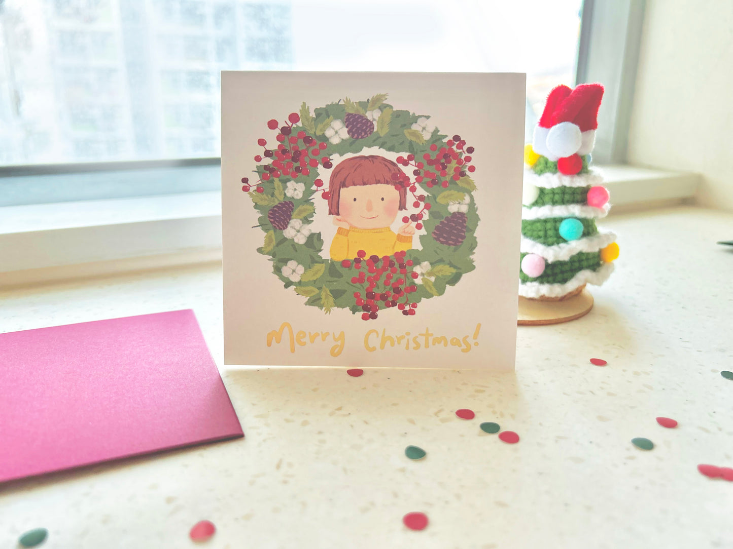 Christmas Wreath Christmas Card