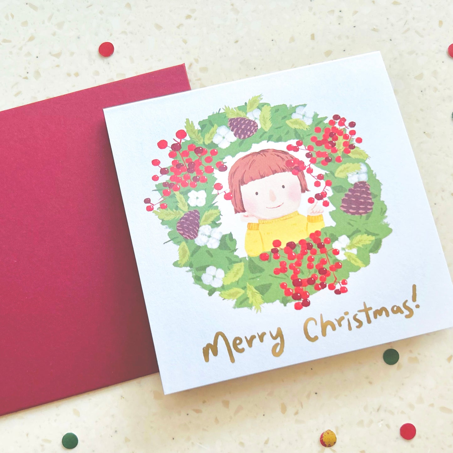 Christmas Wreath Christmas Card