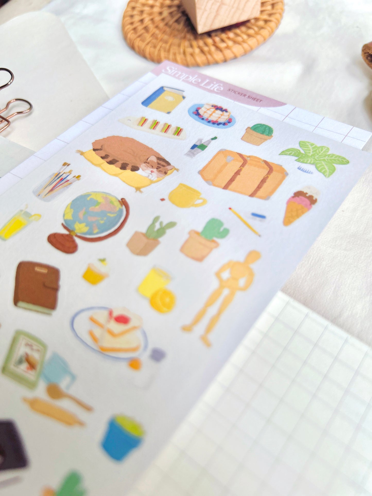 Simple Life Theme Sticker Sheet