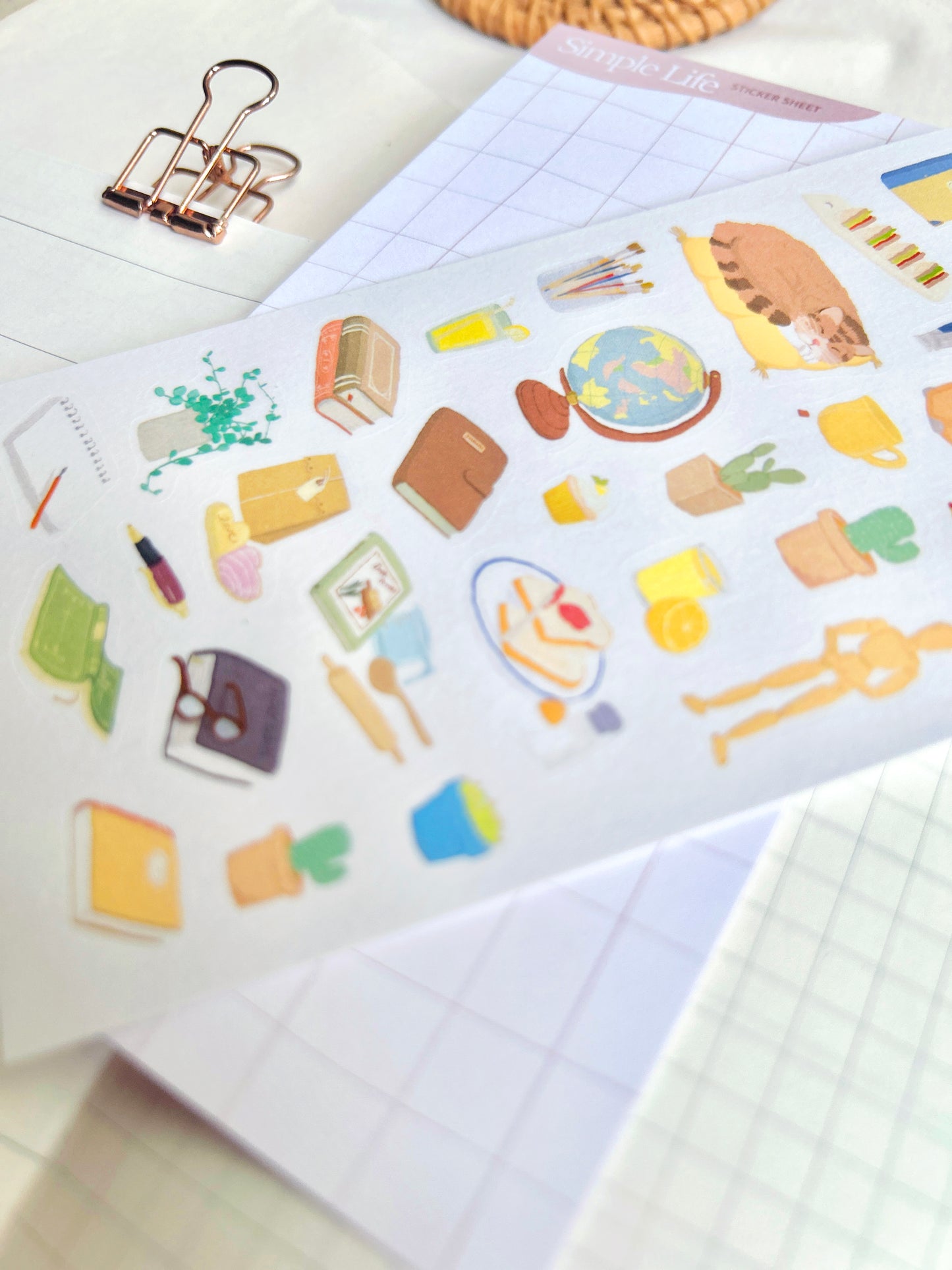 Simple Life Theme Sticker Sheet