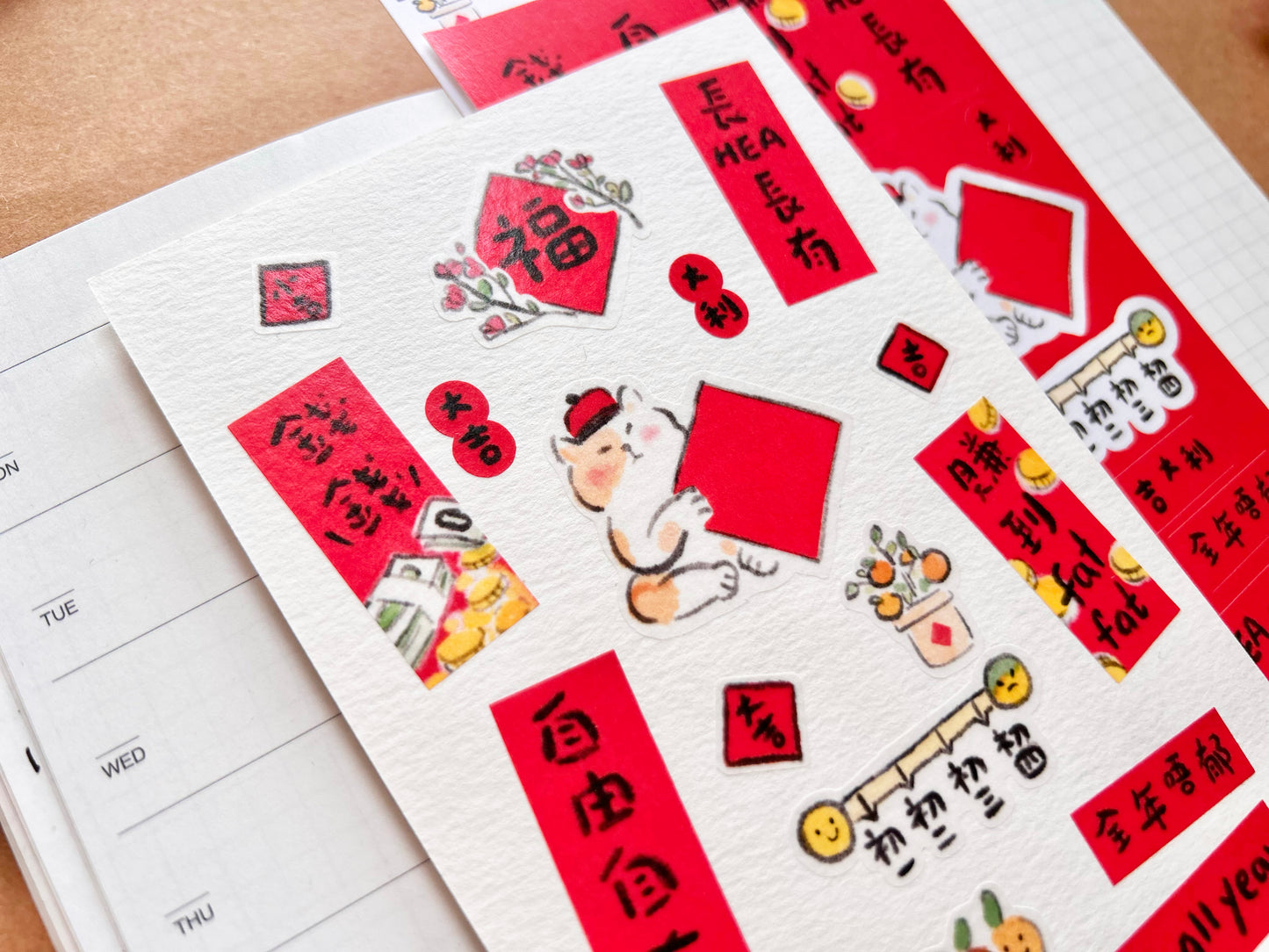 Lunar New Year Sticker Sheet Vol.2 Cantonese Fai Chun