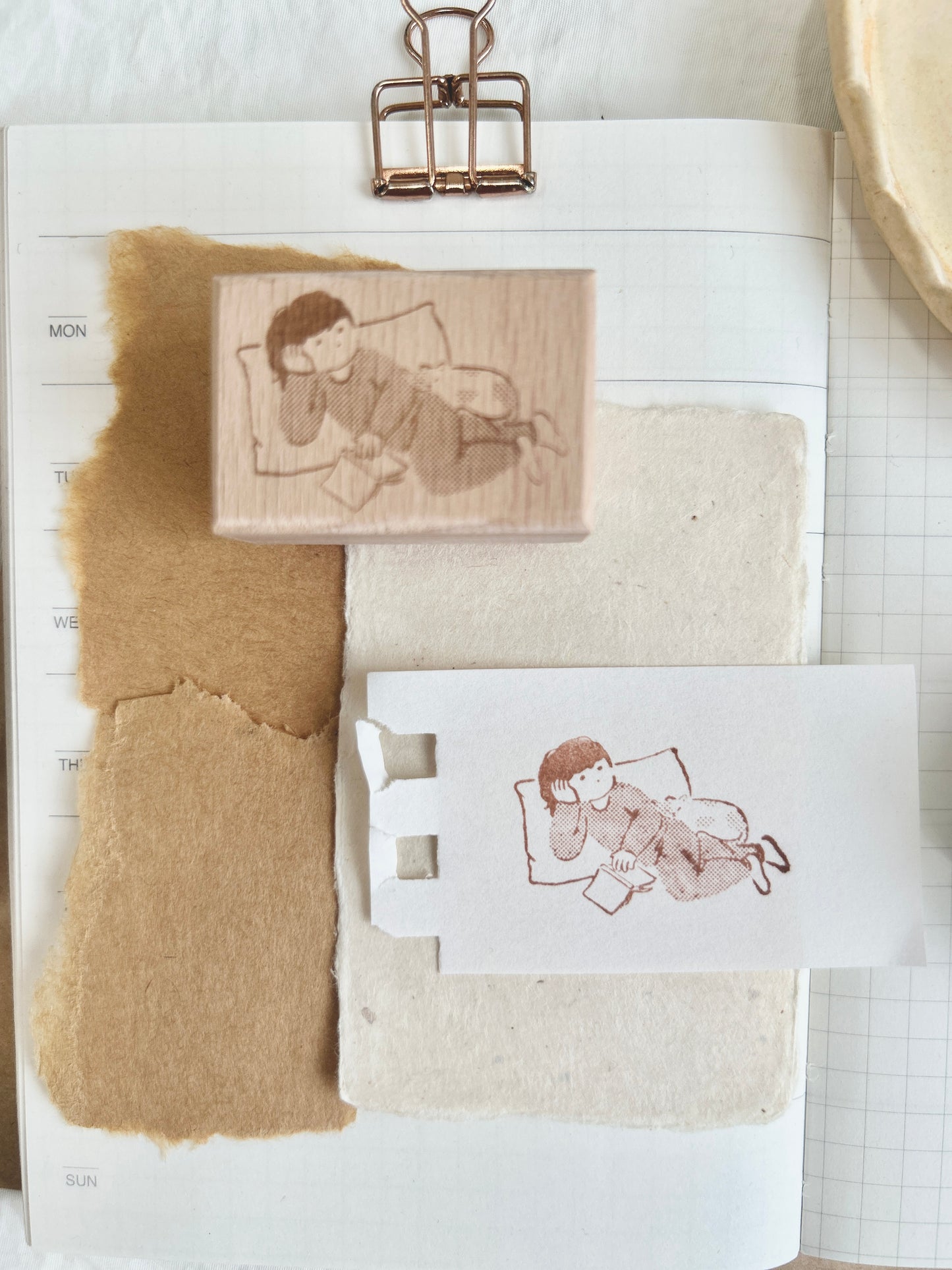 Miss Ng Yuk Nap with Cat Stamp