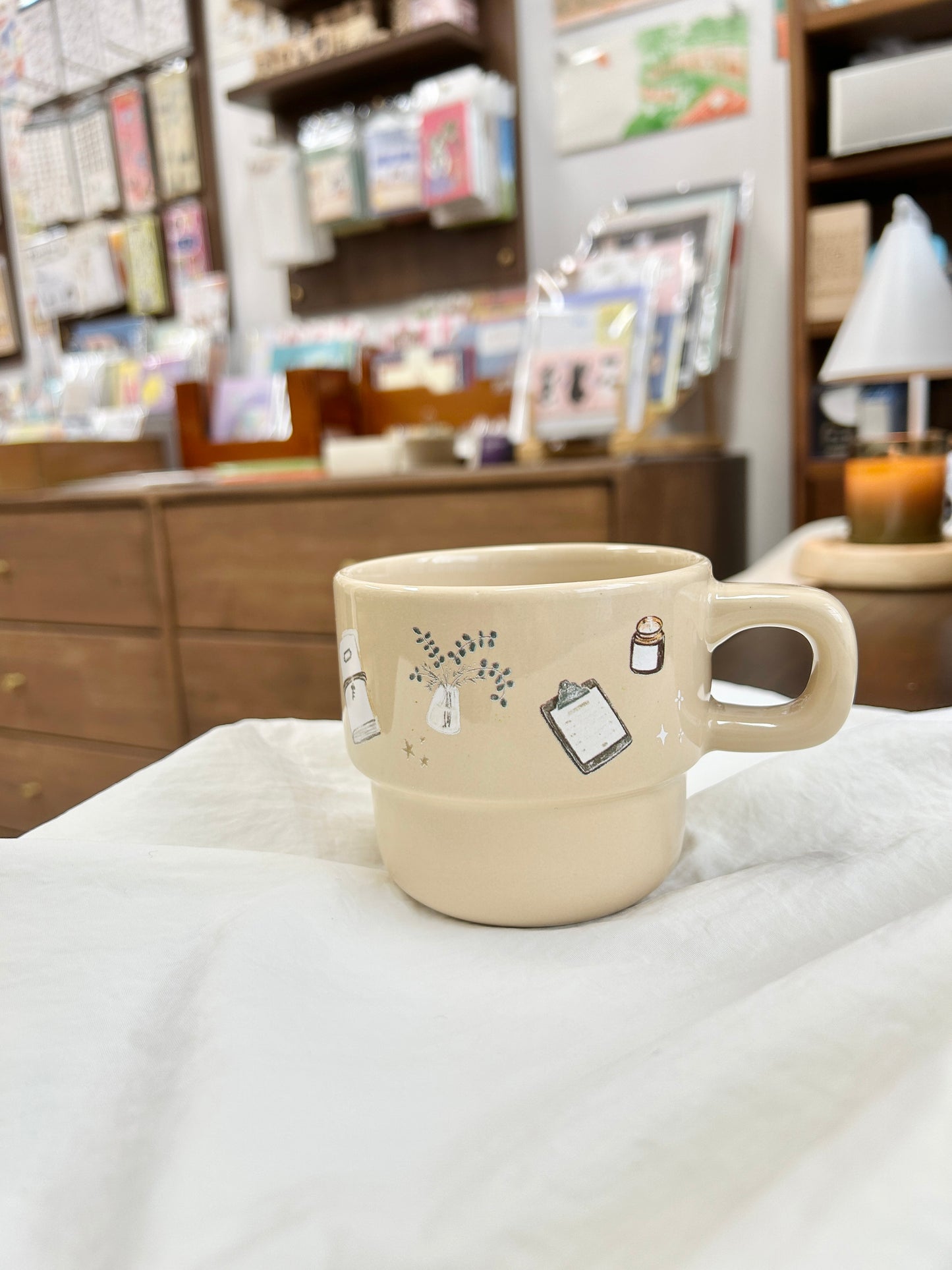 Journaling at a Café Coffee Mug