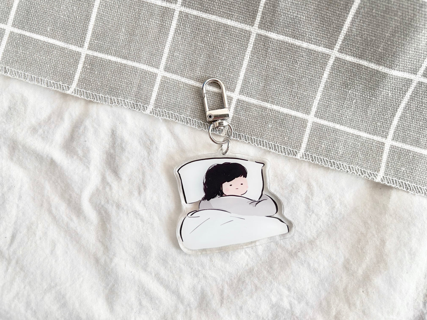 Miss Ng Yuk Taking a Nap Keychain