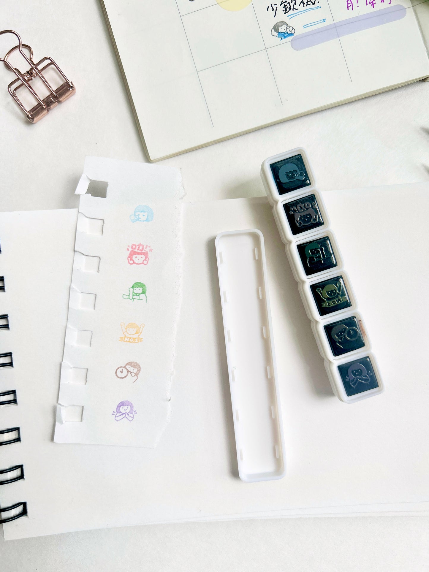 Miss Ng Yuk 6 in 1 Push-Button Stamps | Good Habits