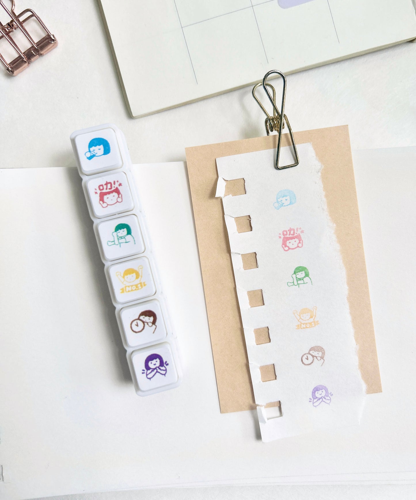 Miss Ng Yuk 6 in 1 Push-Button Stamps | Good Habits