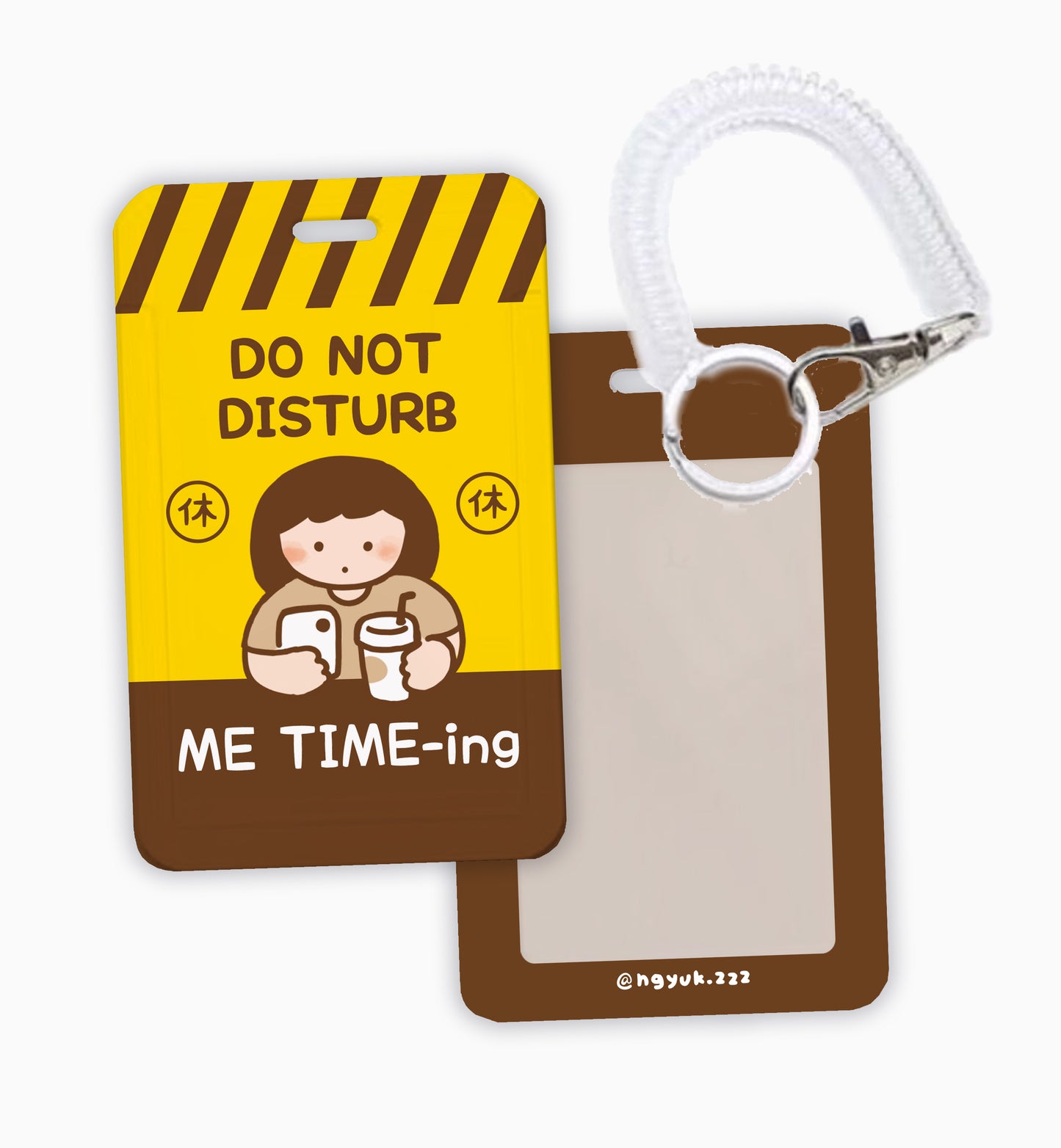 Warning Series Me Time-ing Sliding Badge Holder