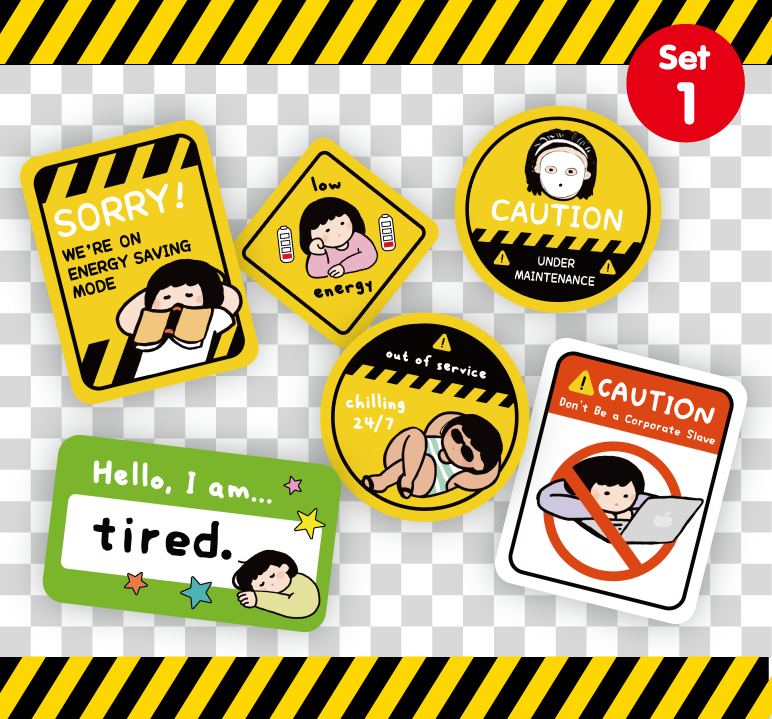 Miss Ng Yuk Warning Series Removable Sticker Set 1