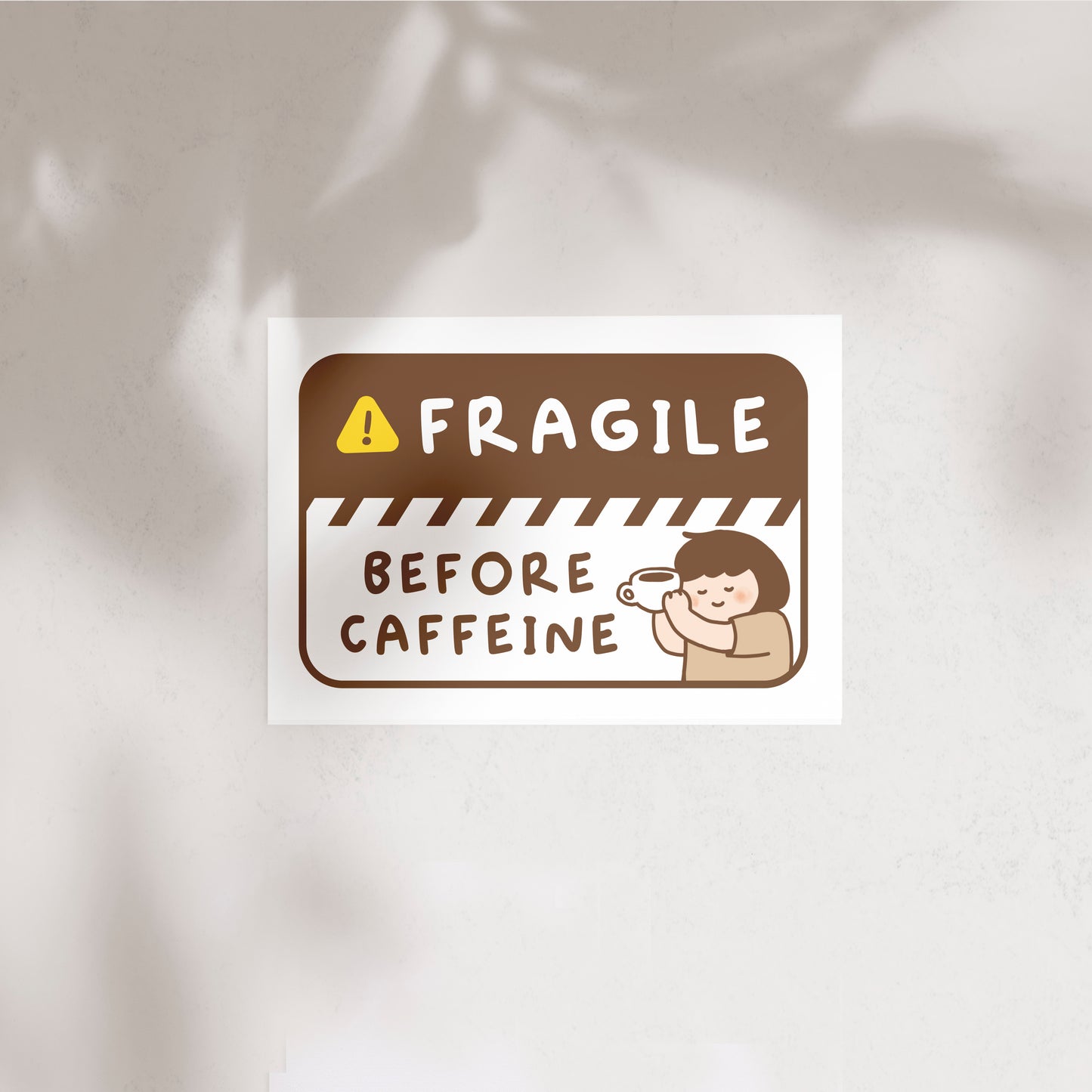 Fragile Warning Postcard