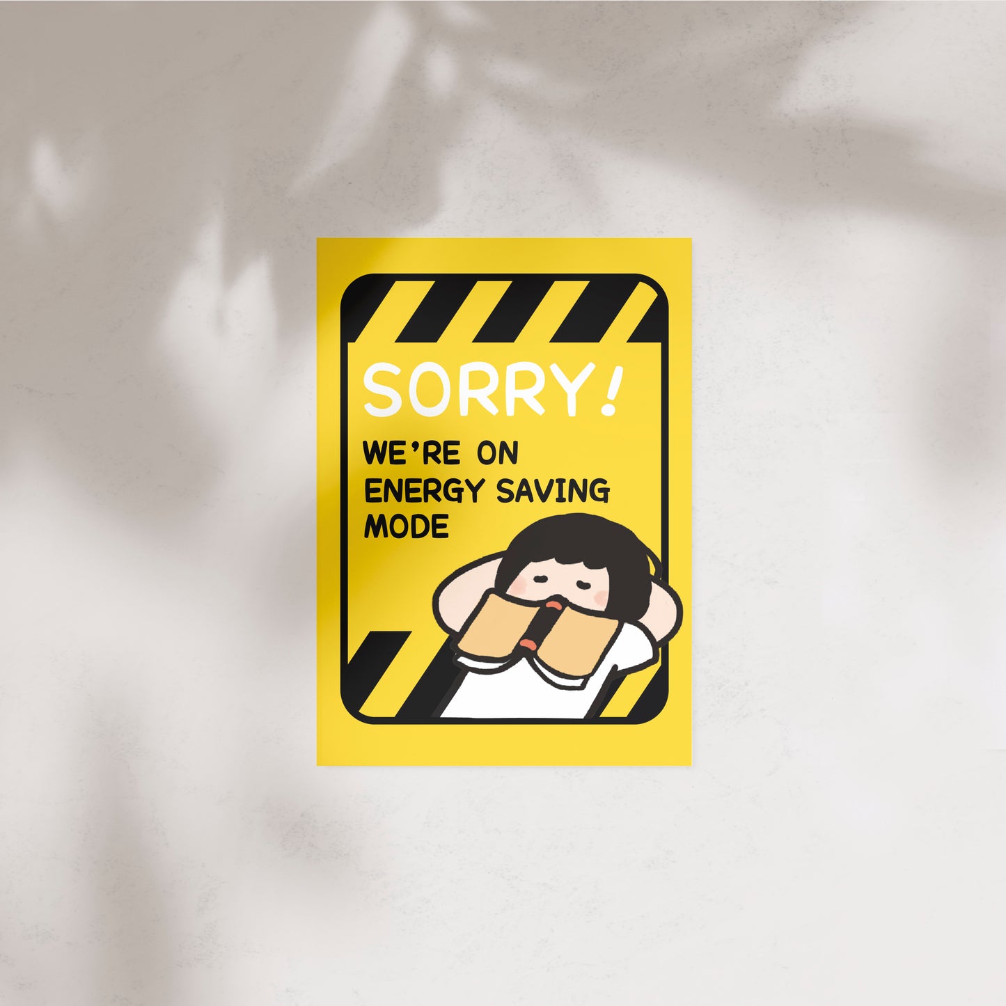 Energy Saving Mode Warning Postcard