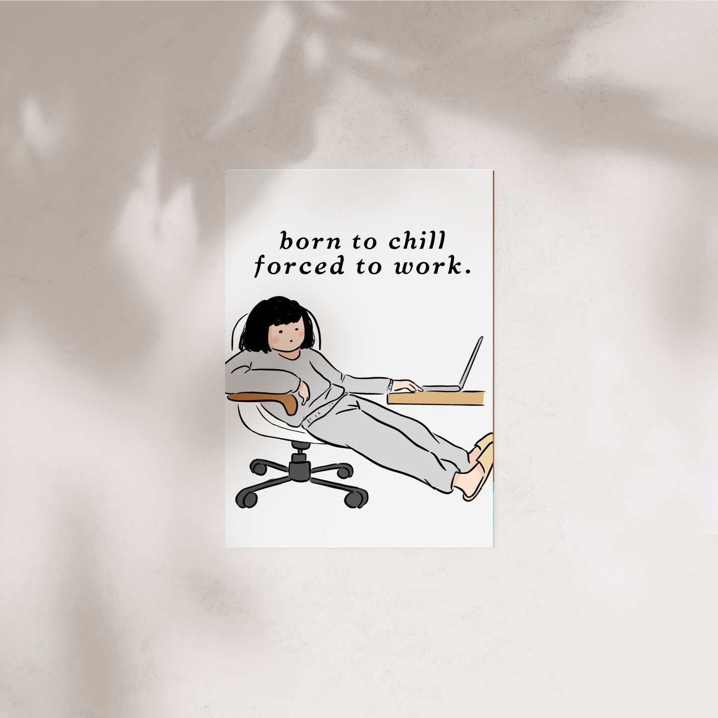 Miss Ng Yuk Born to Chill Postcard
