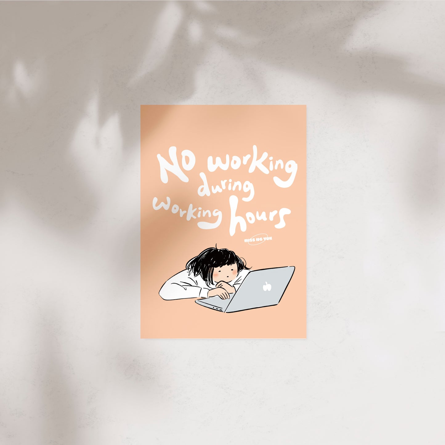 Miss Ng Yuk No Working During Working Hours Postcard