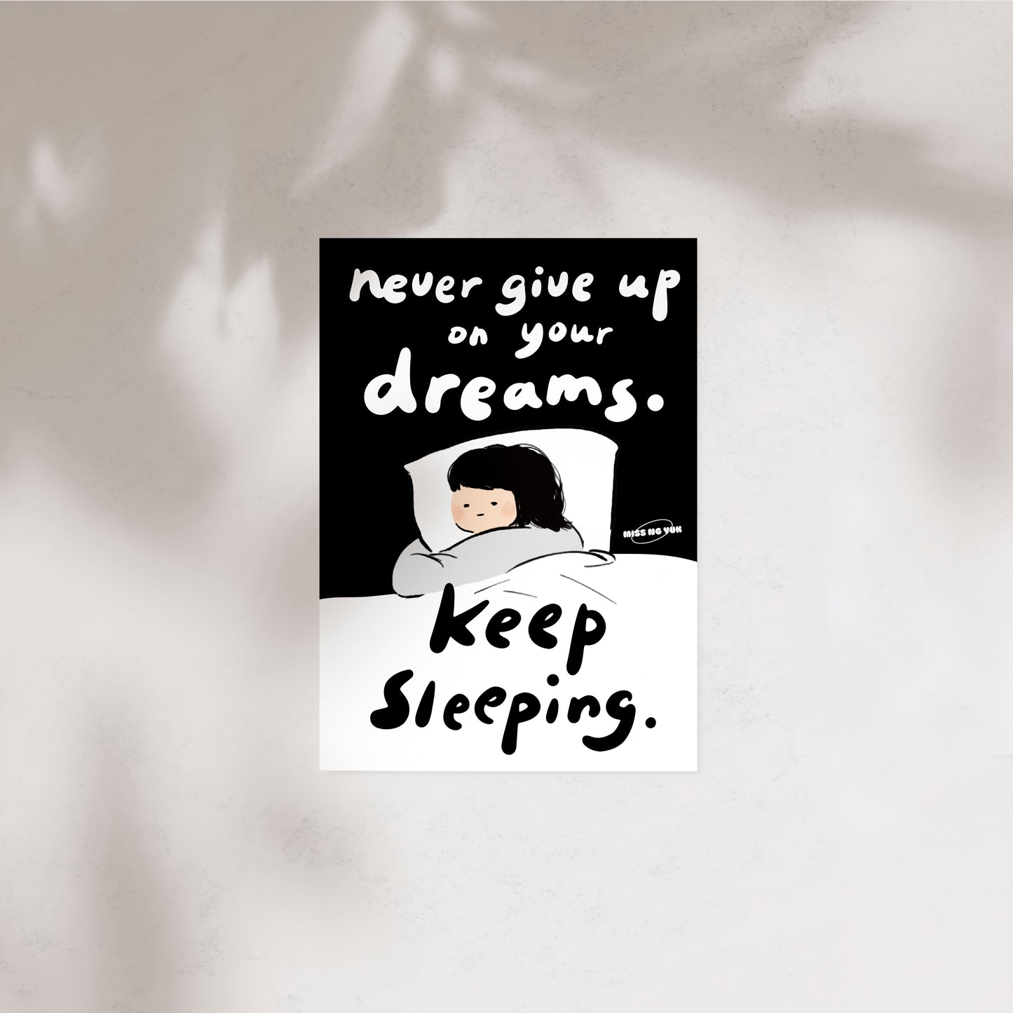 Miss Ng Yuk Never Give Up On Your Dreams Postcard