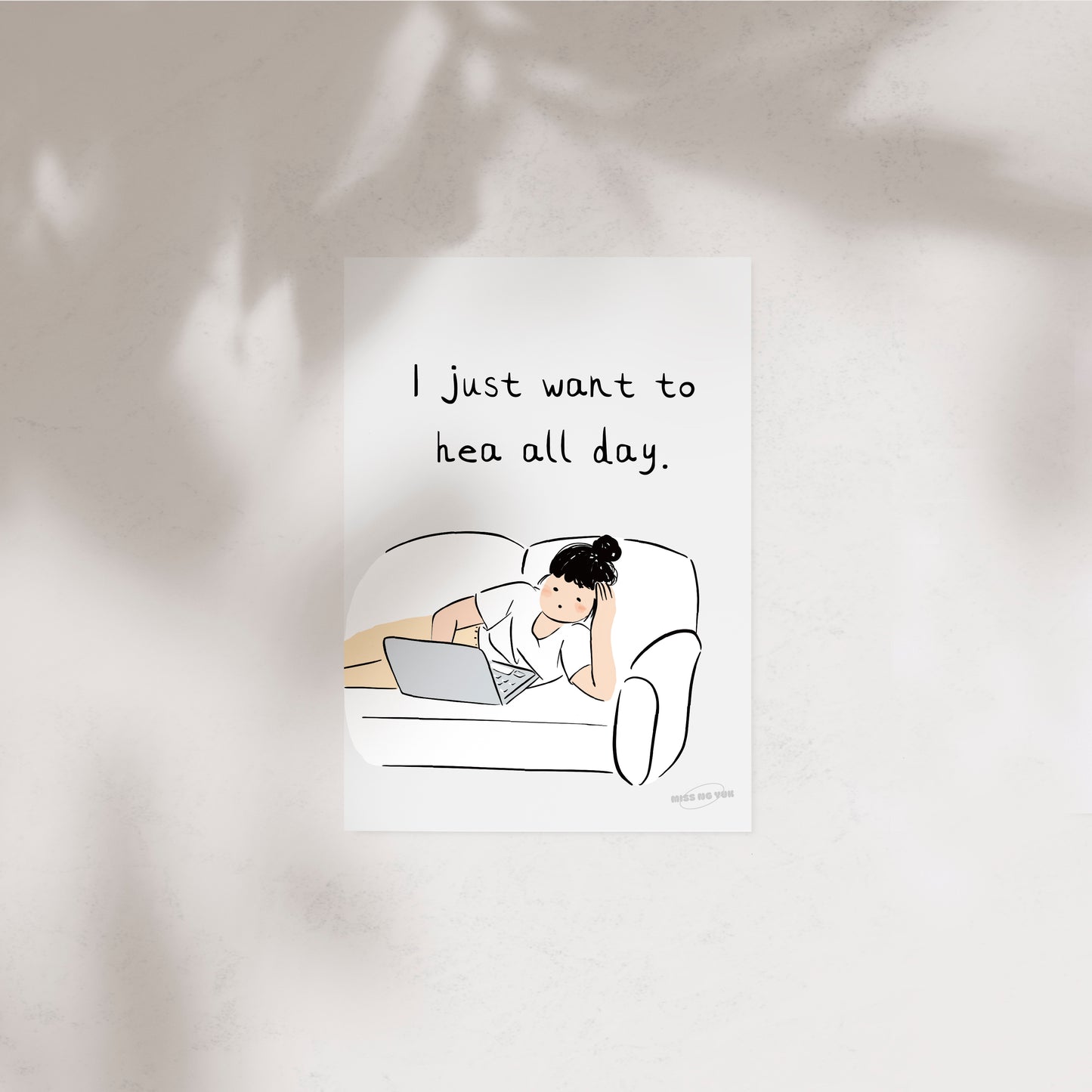 Miss Ng Yuk I Just Want to Hea All Day Postcard