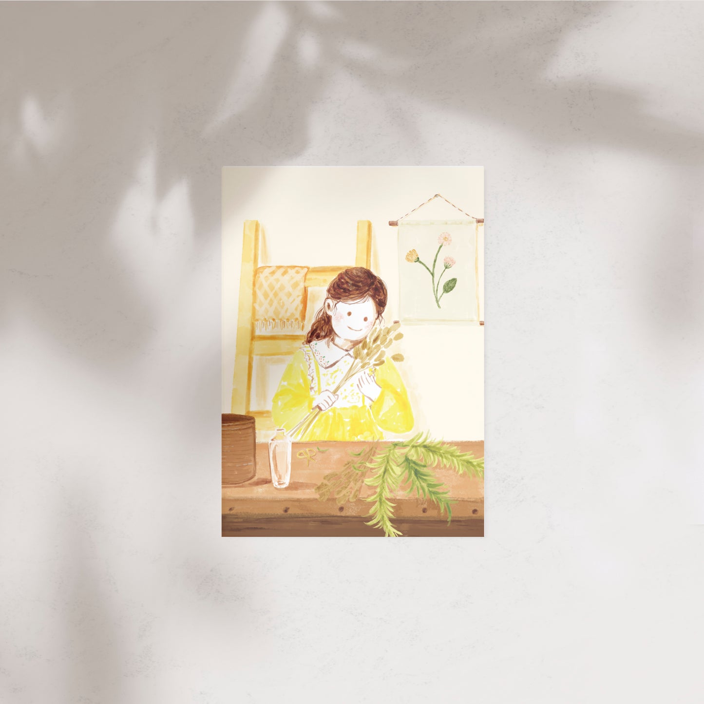 Pennisetum Grass Illustration Postcard